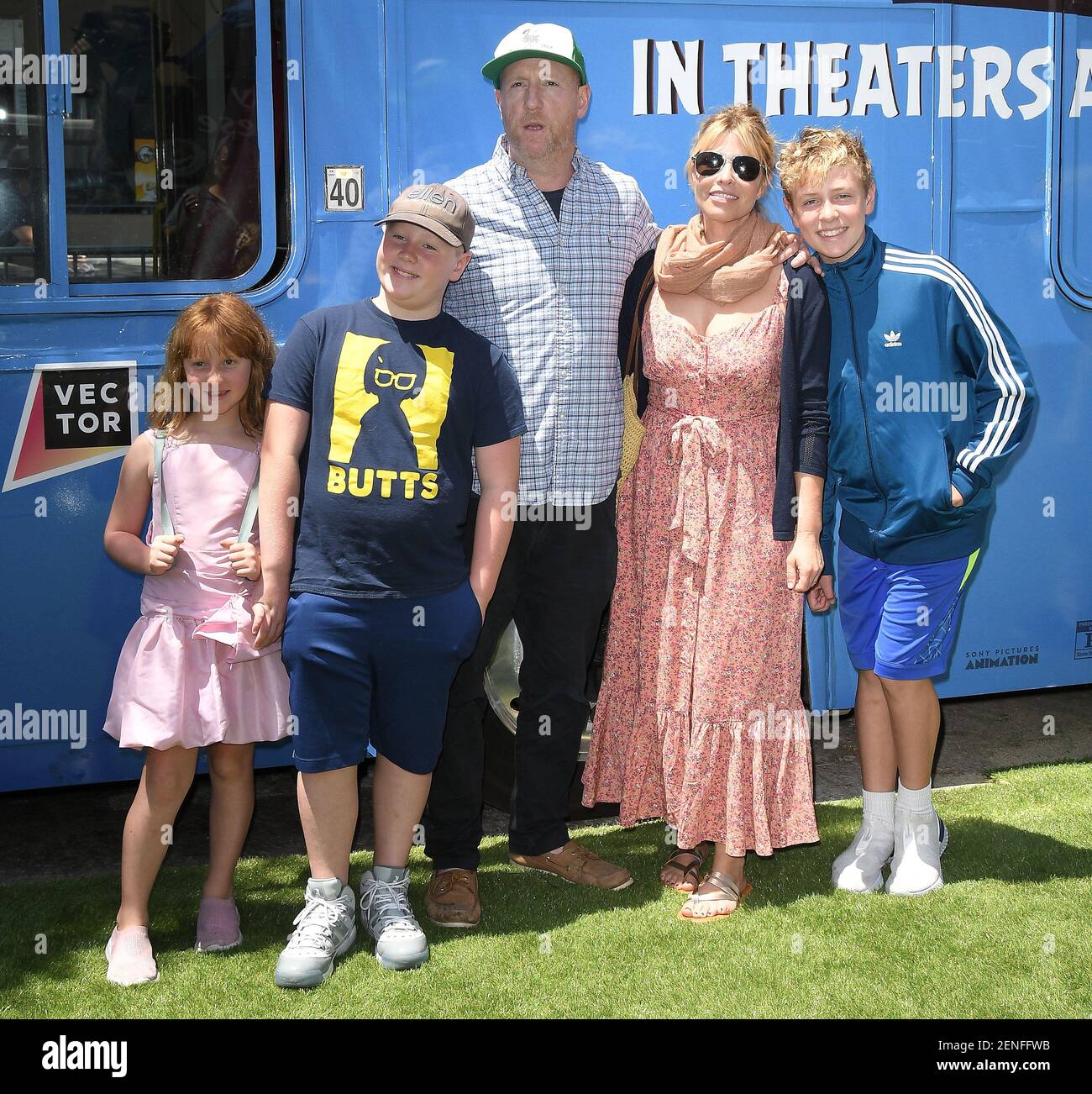 Matt Walsh and Family at THE ANGRY BIRDS MOVIE 2 Premiere held at the Regency Theater in