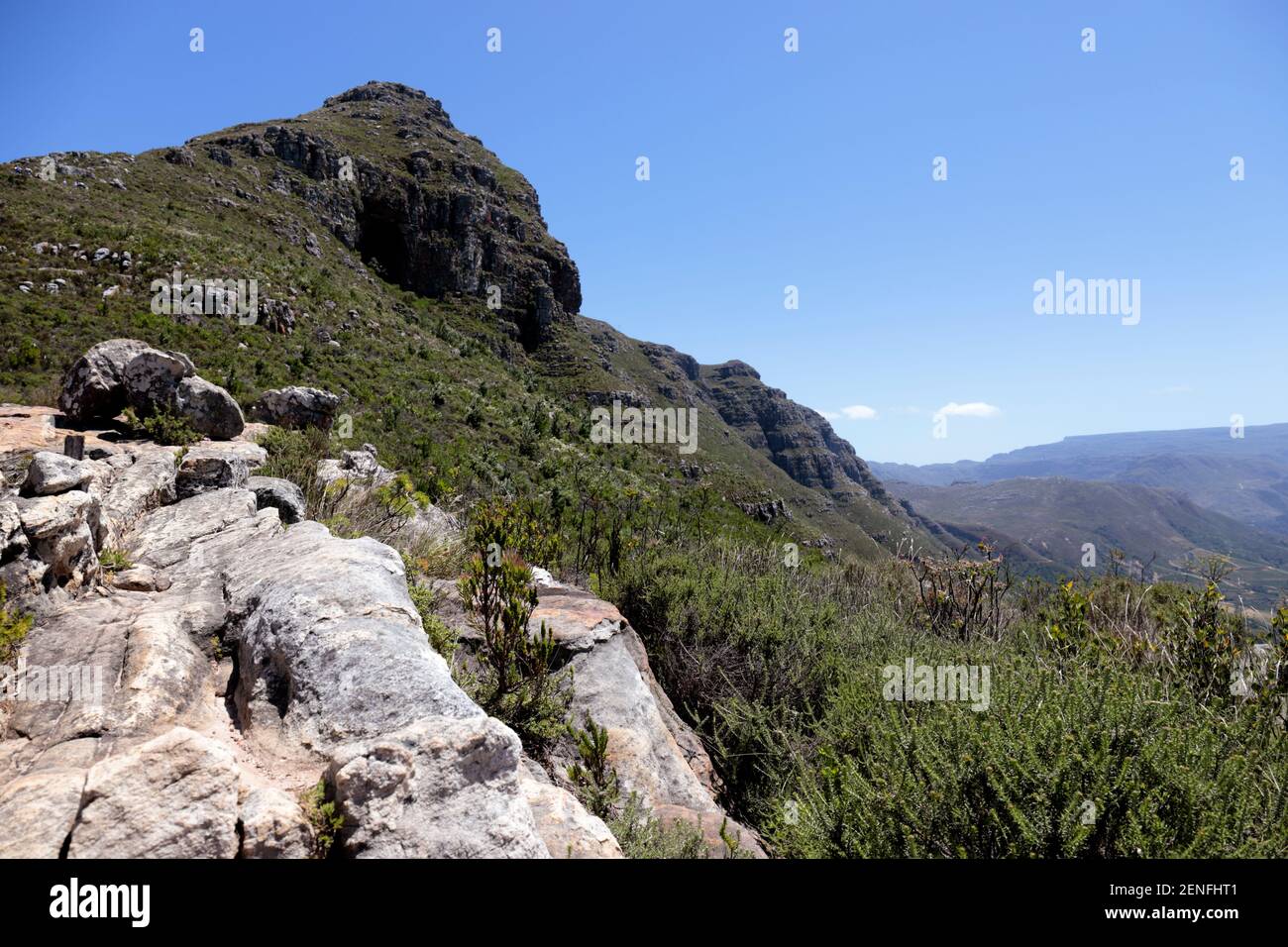 Elephants Eye Mountain Hike, Cape Town Stock Photo