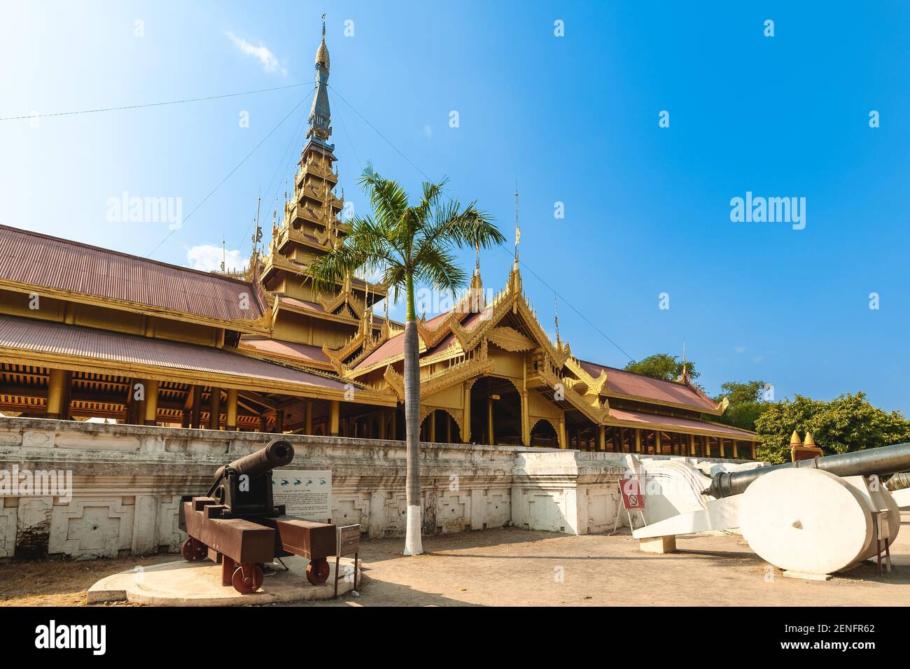 Mandalay palace of Mandalay located at Myanmar Burma Stock Photo