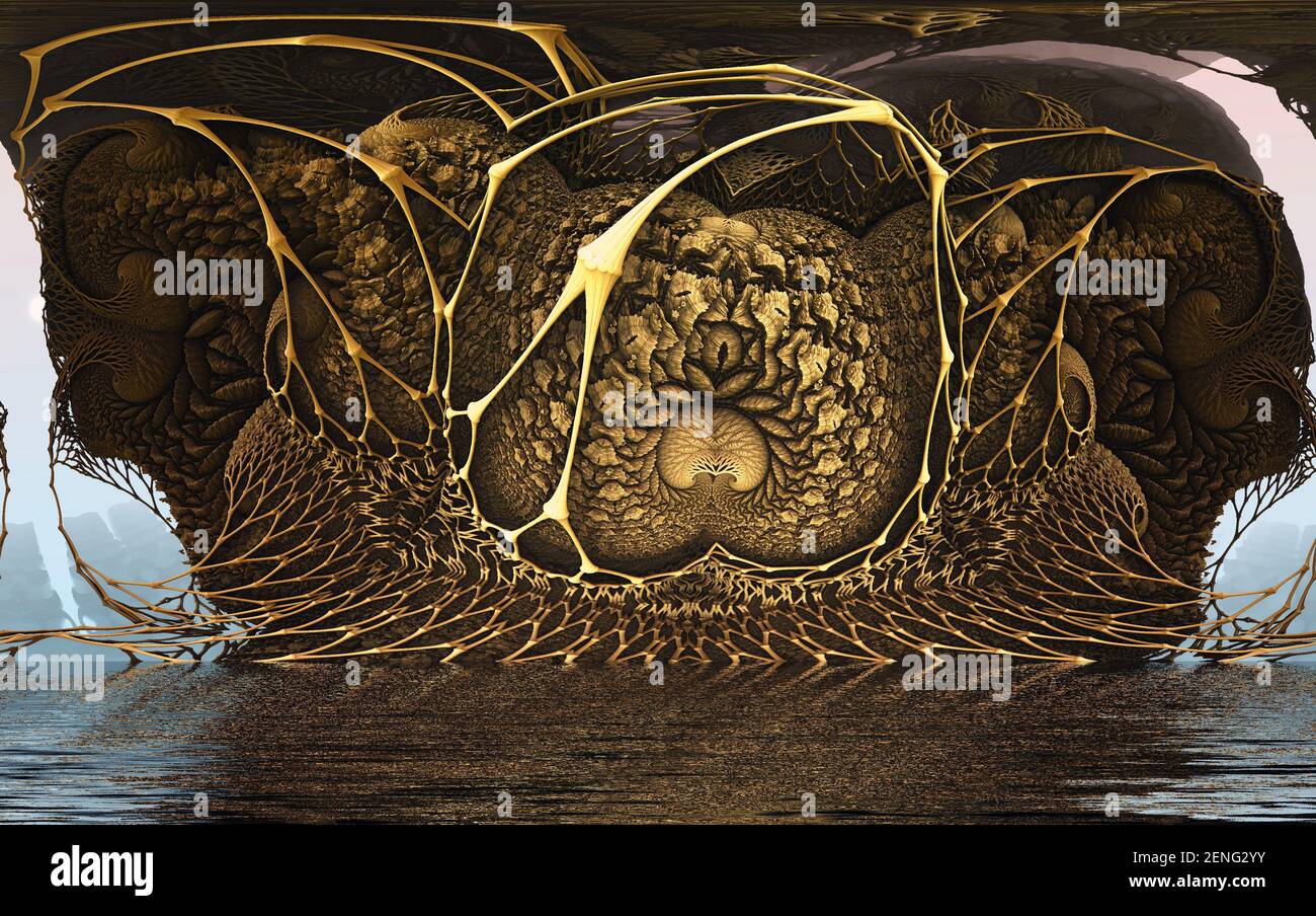 Computer rendered virtual scenery for art and entertainment Stock Photo ...