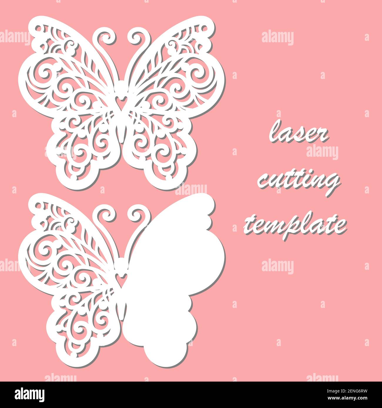 Butterfly. Template for laser cutting. Vector Stock Vector