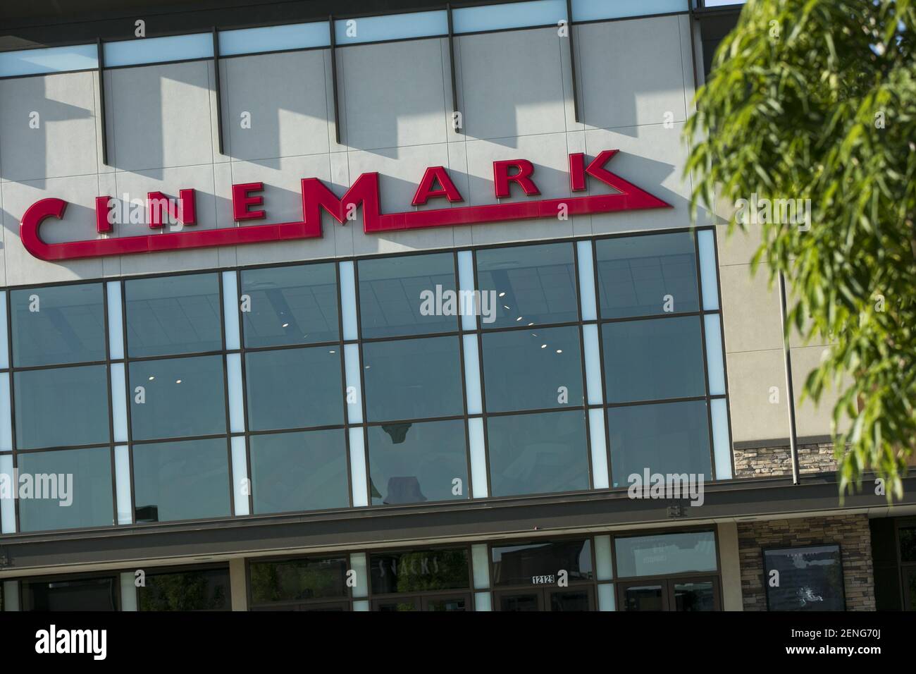 A logo sign outside of a Cinemark movie theater location in Draper, Utah on July 28, 2019