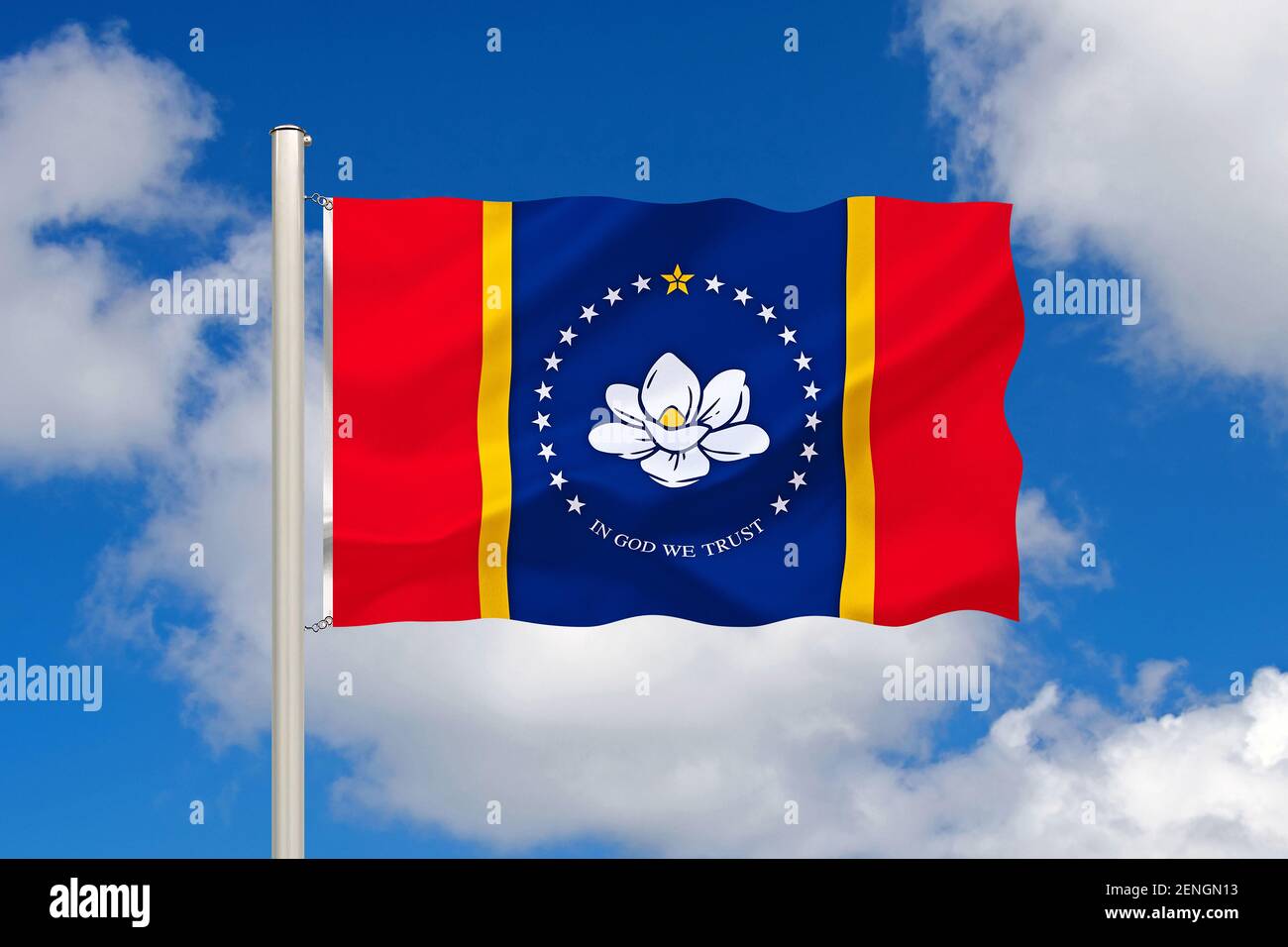 Fahne Flagge Mississippi 30 x 45 cm 