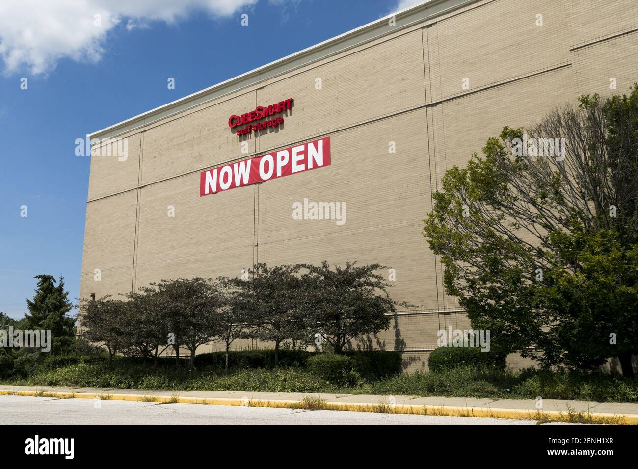 A logo sign outside of a CubeSmart selfstorage facility recently