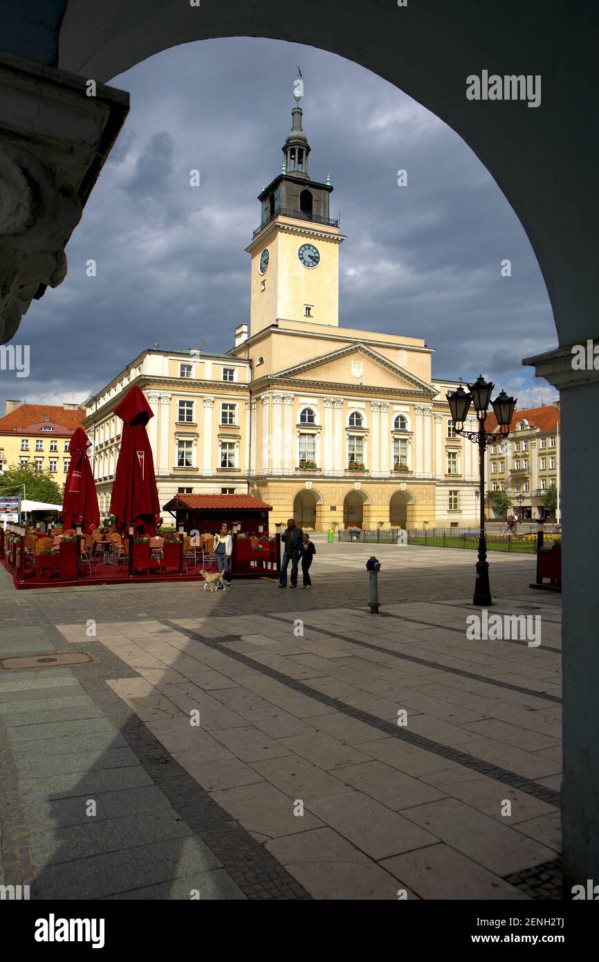 Poland, Kalisz, Town Hall, Great Poland voivodeship. Stock Photo