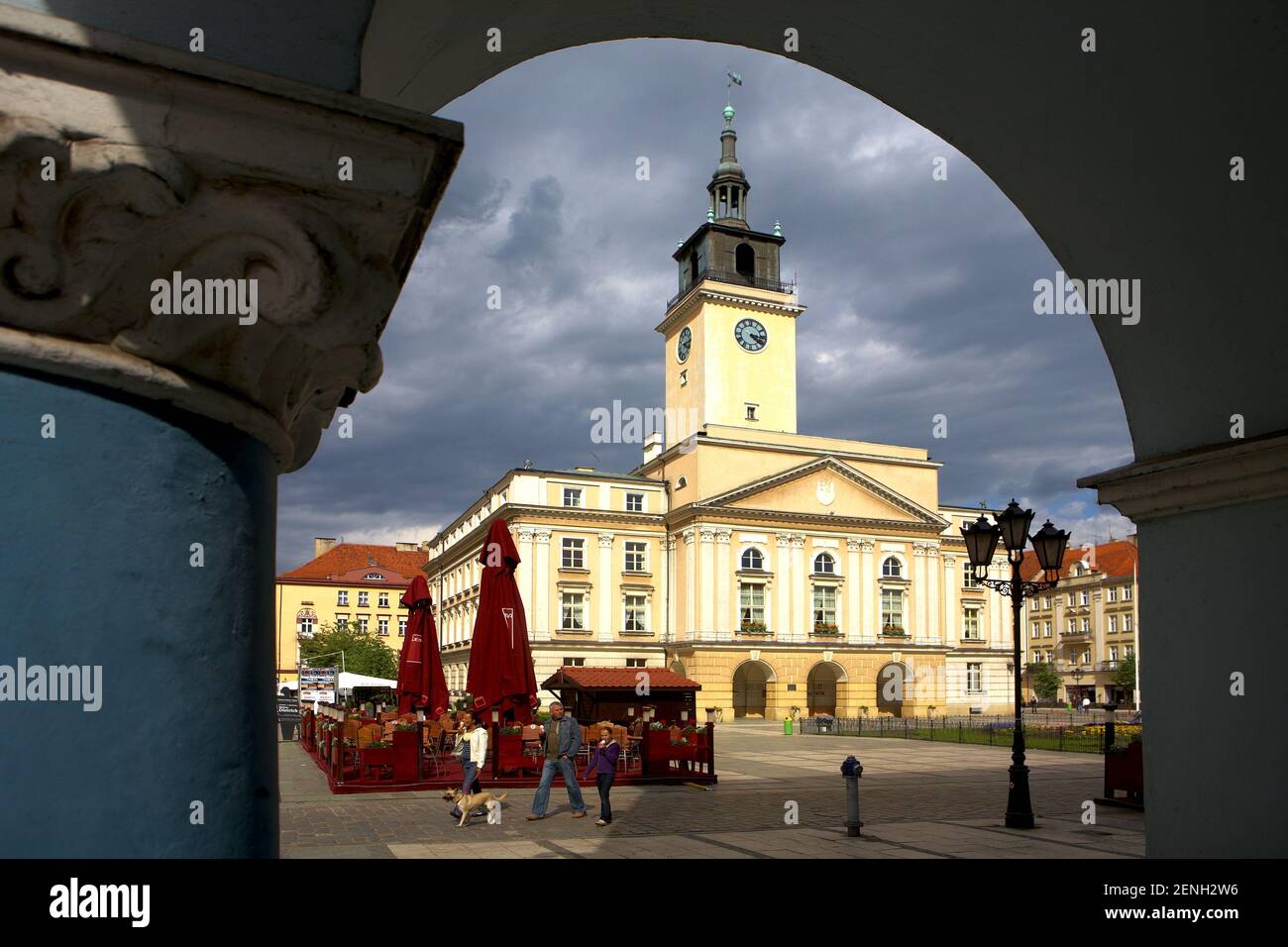 Poland, Kalisz, Town Hall, Great Poland voivodeship. Stock Photo