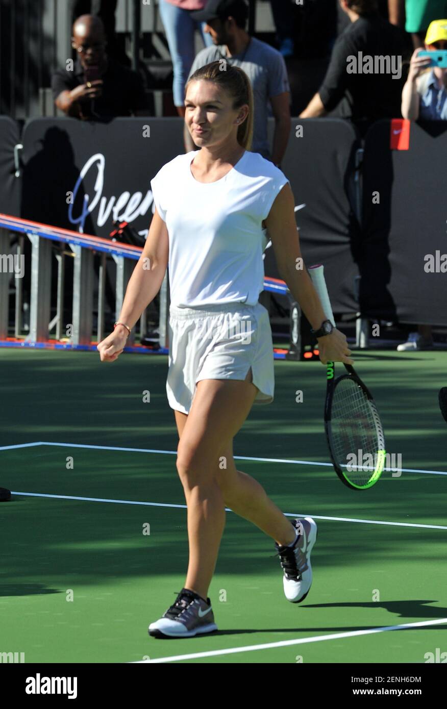 Simona Halep participates in the Nike Queens of Tennis event at Passannante  Ballfield in New York, NY on August 20, 2019. (Photo by Stephen Smith/SIPA  USA Stock Photo - Alamy