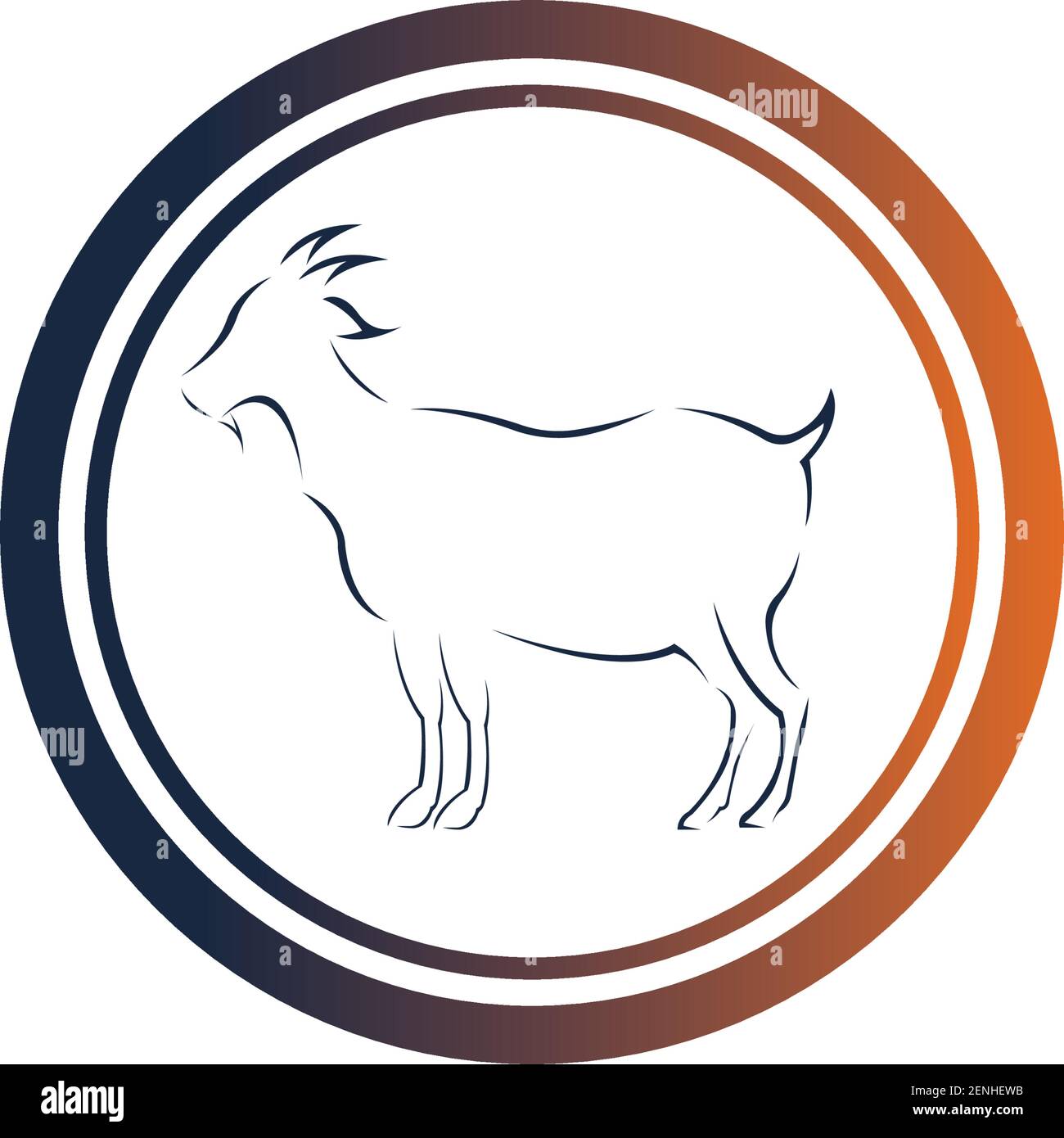 Goat Logo Template vector icon illustration design Stock Vector
