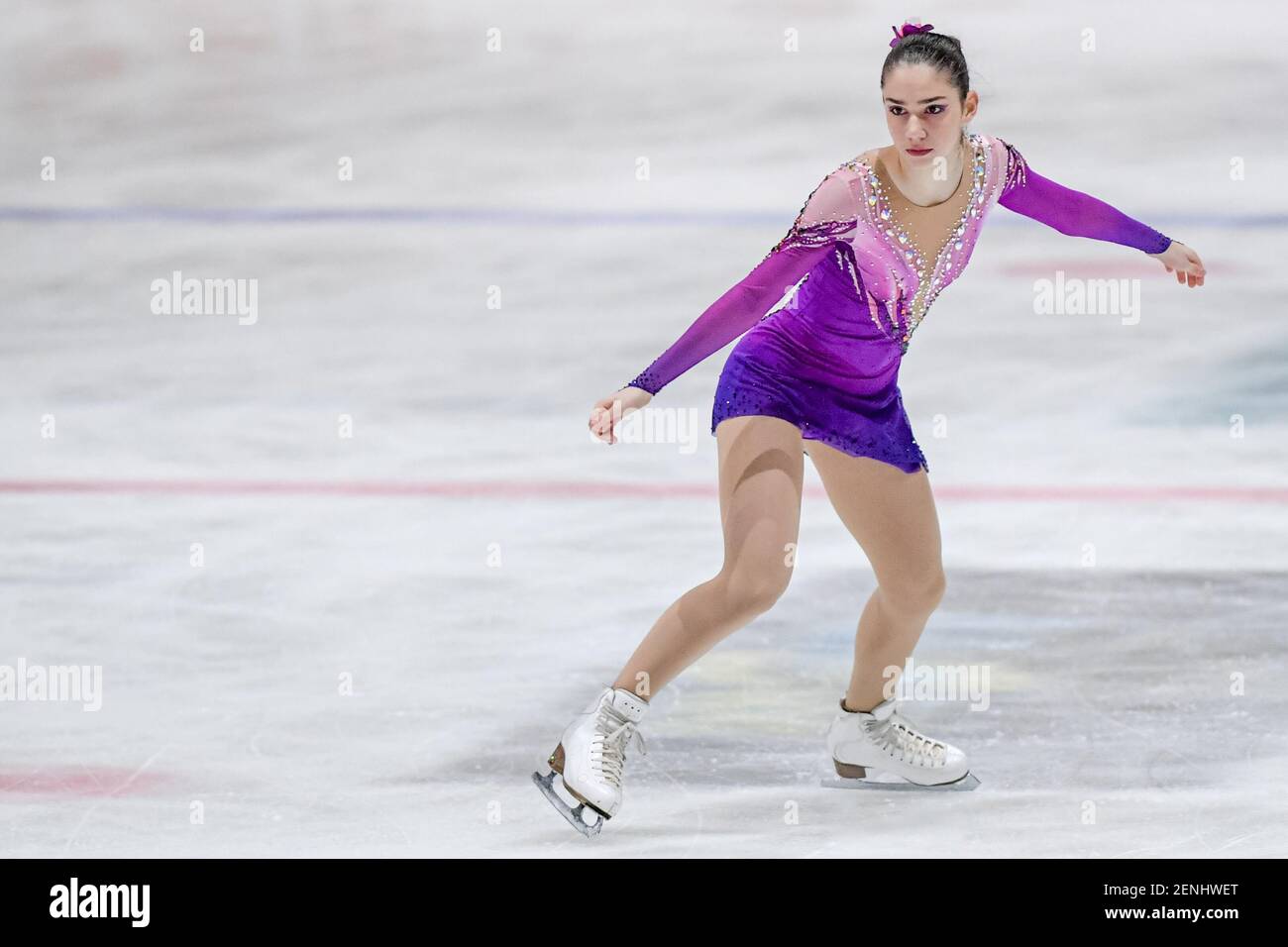 DEN HAAG, NETHERLANDS - FEBRUARY 26: Regina Schermann of Hungary competes  in the ladies free skating program on Day 2 during the Challenge Cup 2021  ma Stock Photo - Alamy