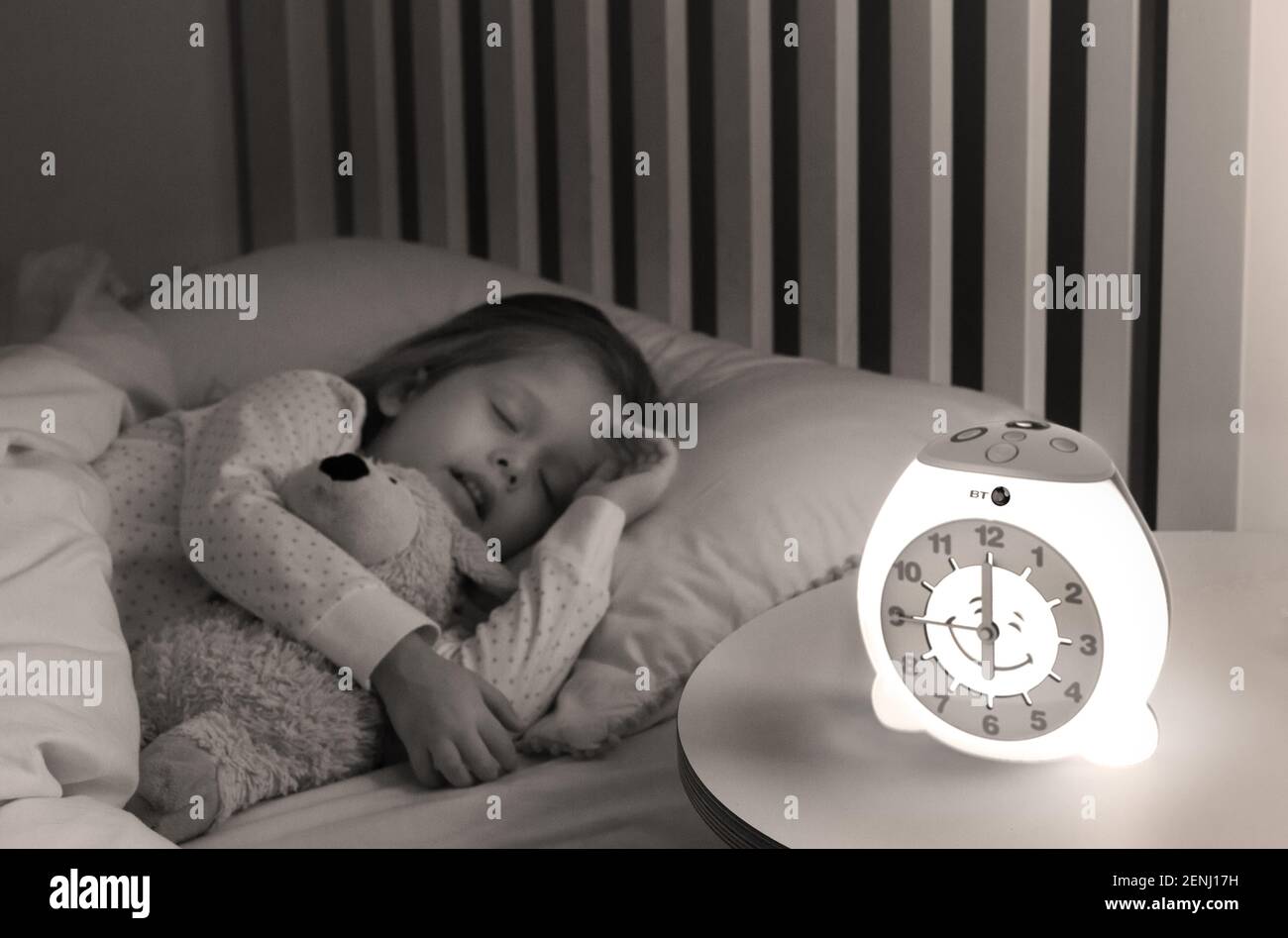 Baby monitors and glowing night lights for children and toddlers Stock