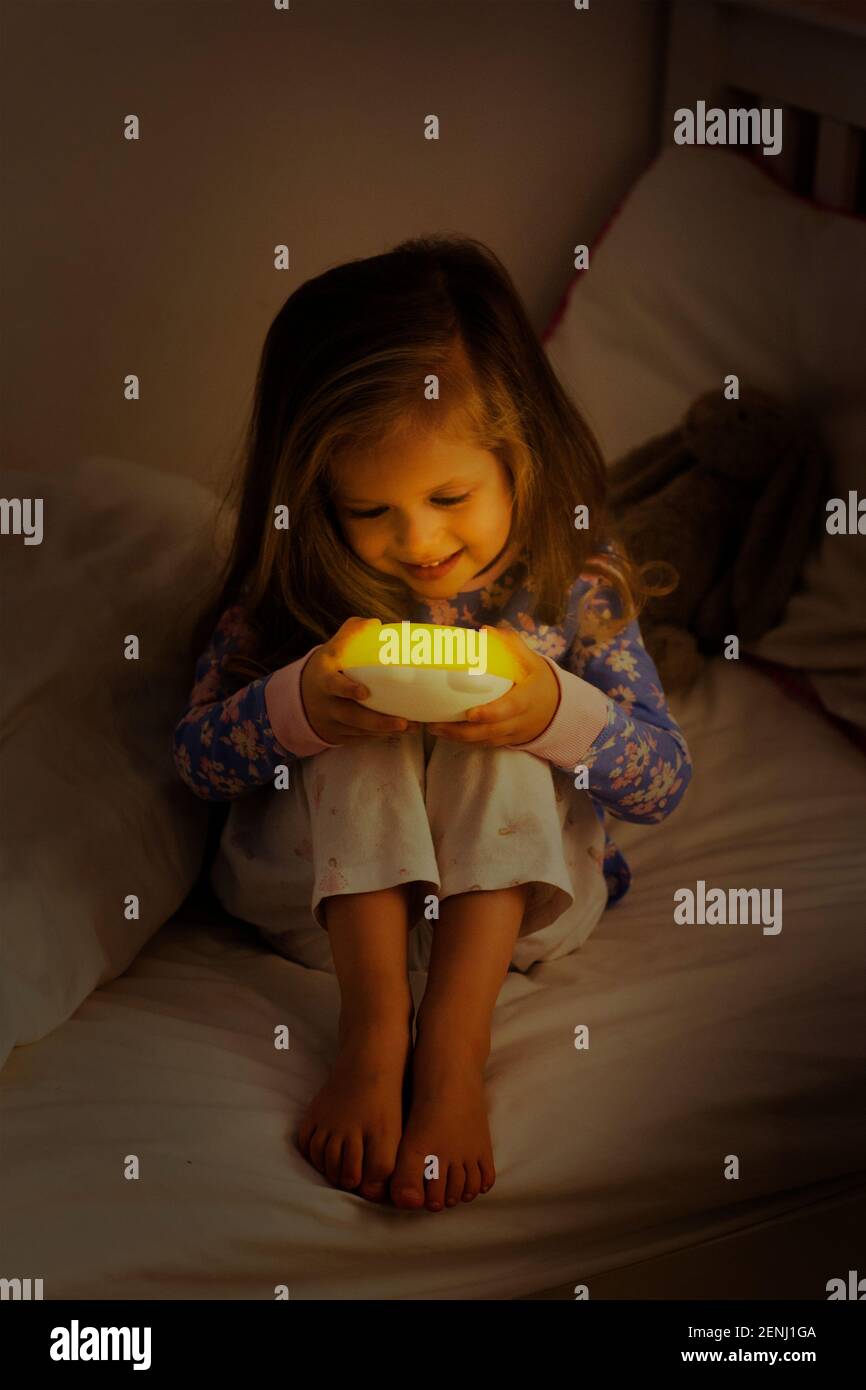 Baby monitors and glowing night lights for children and toddlers Stock