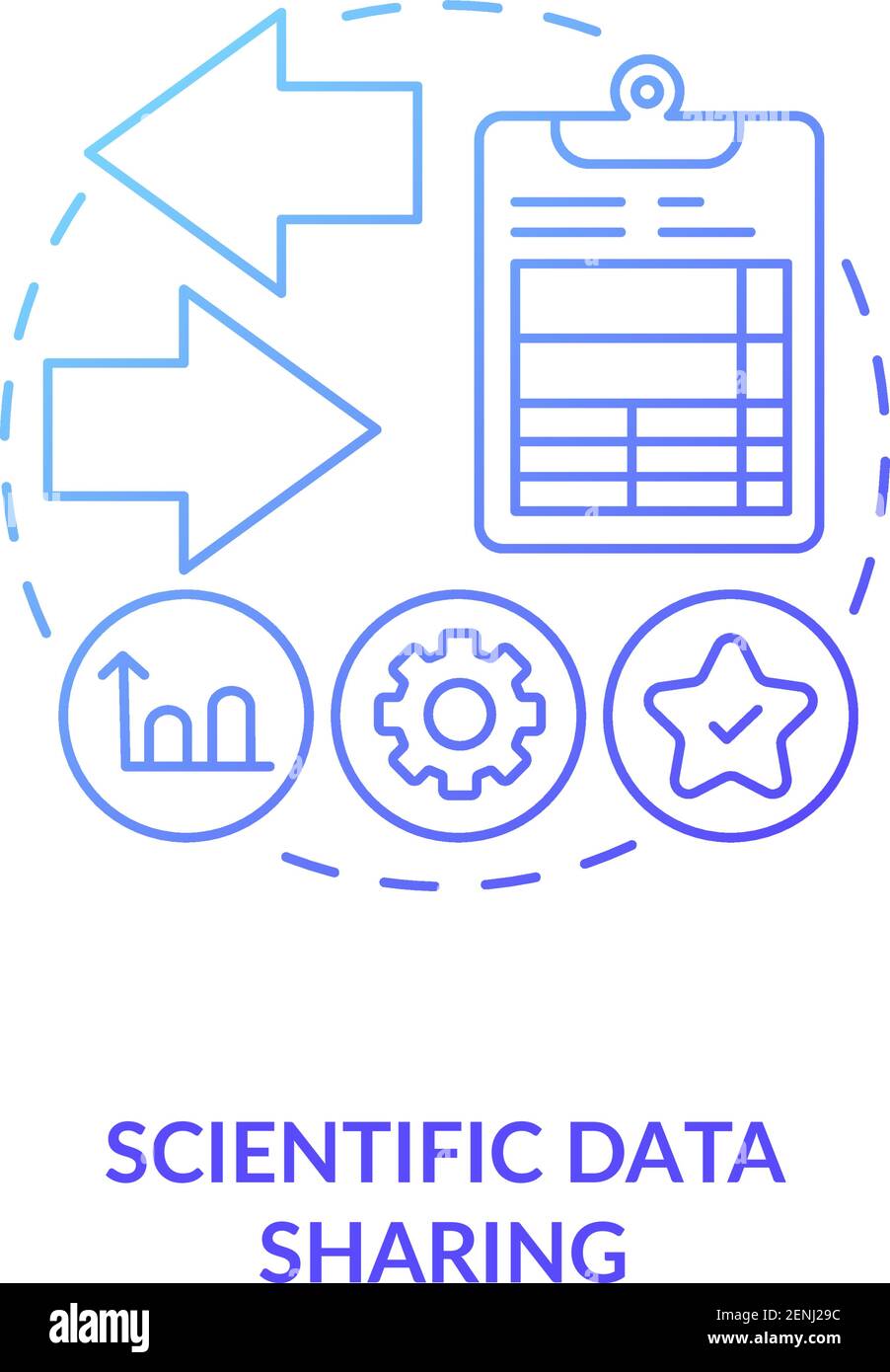 Scientific data sharing concept icon Stock Vector Image & Art - Alamy