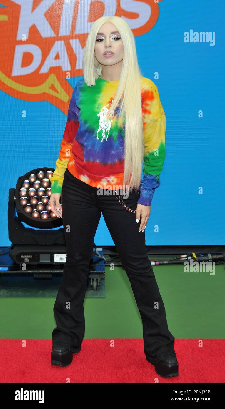 Ava Max participates in Arthur Ashe Kids Day at the US Open at the Billie  Jean King National Tennis Center in New York, NY on August 24, 2019. (Photo  by Stephen Smith/SIPA