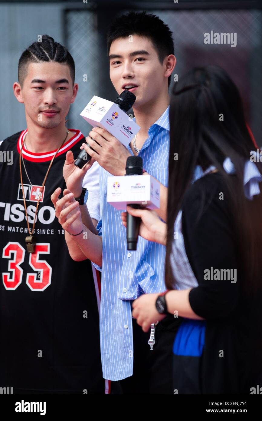 Chinese actor Chen Feiyu attends a promotional event for Tissot in