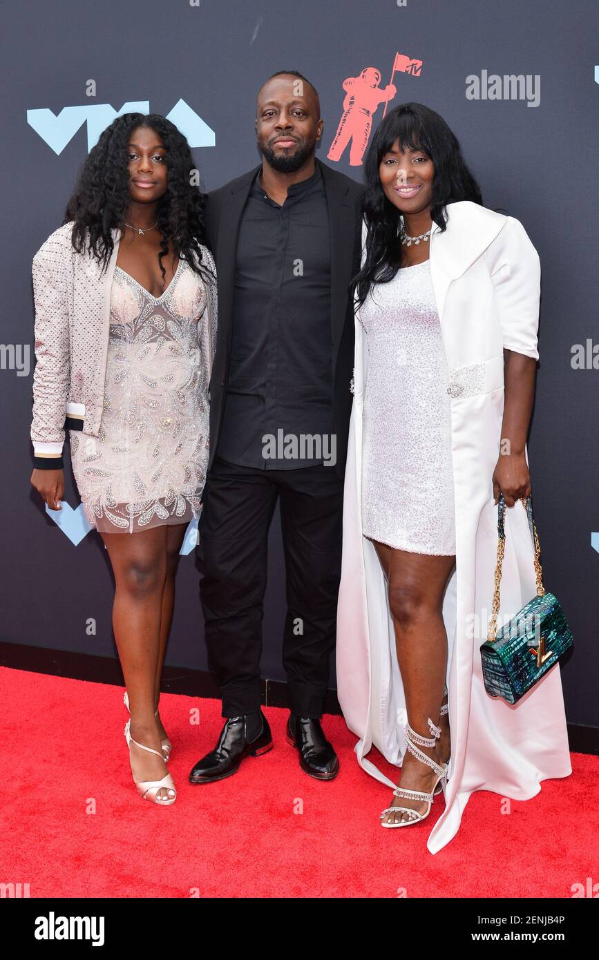 Angelina Claudinelle Jean, Wyclef Jean and Claudinette Jean arriving on the  red carpet at the 2019 MTV Video Music Awards held at the Prudential Center  in Newark, New Jersey on August 26,