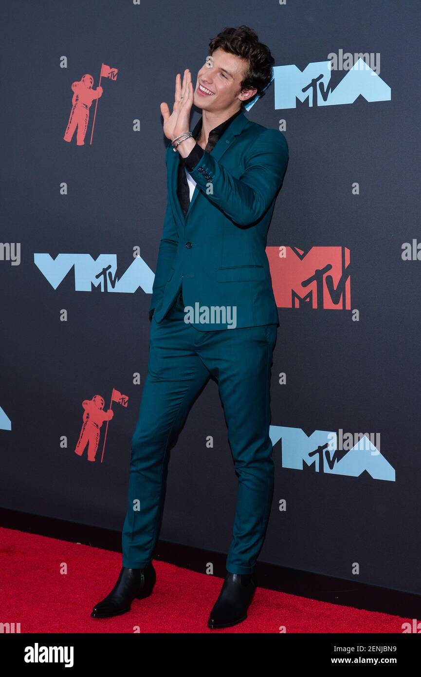 Shawn Mendes arriving on the red carpet at the 2019 MTV Video Music Awards  held at the Prudential Center in Newark, New Jersey on August 26, 2019.  (Photo by Anthony Behar/Sipa USA