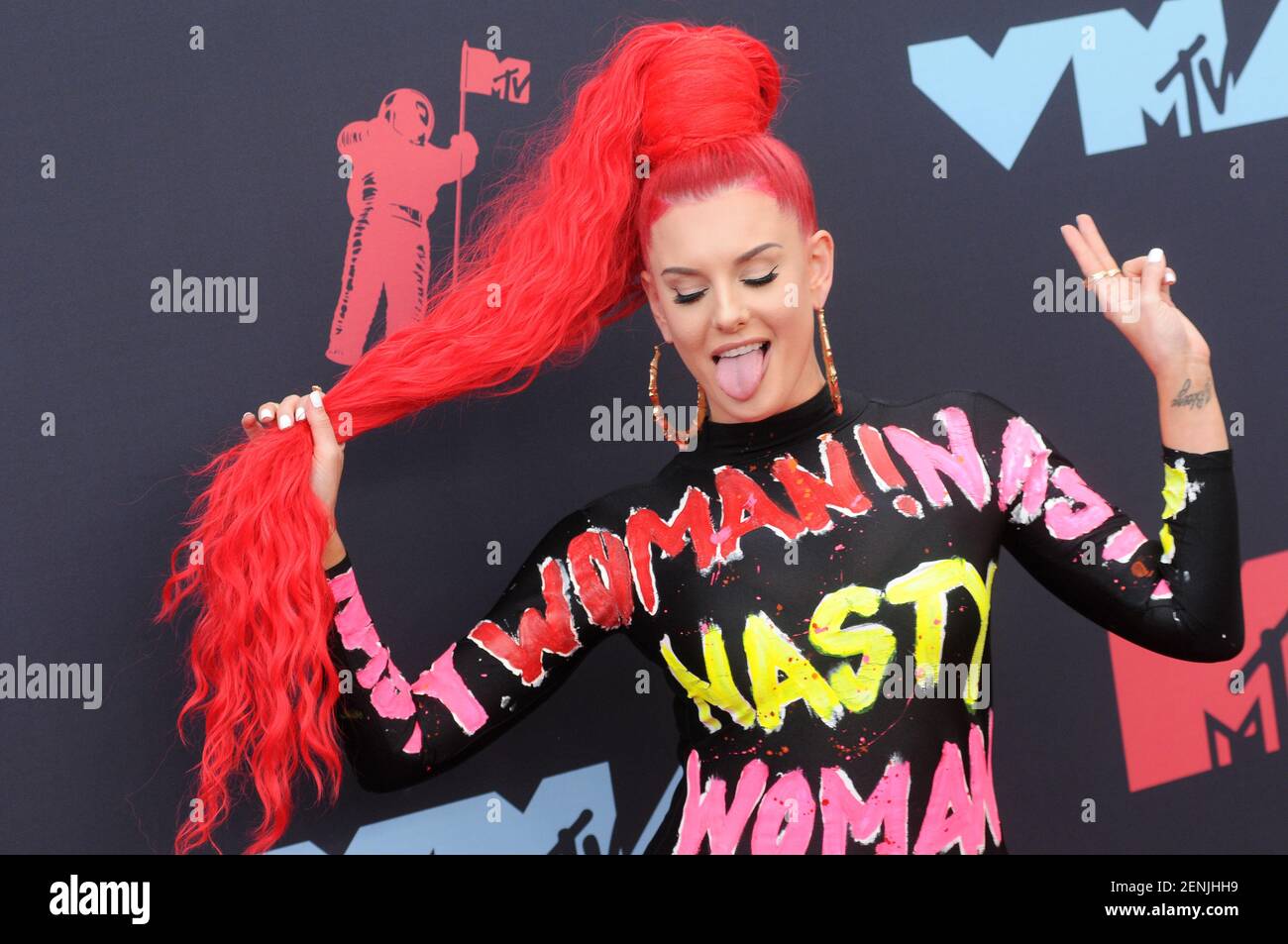 Justina Valentine attends the 2019 MTV Video Music Video Awards held at