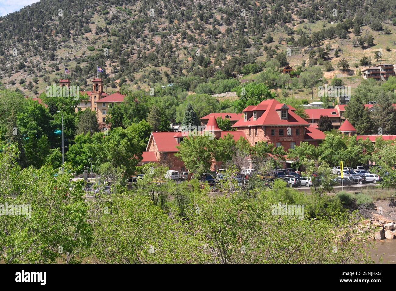 Glenwood Springs resort, Colorado, USA in June Stock Photo