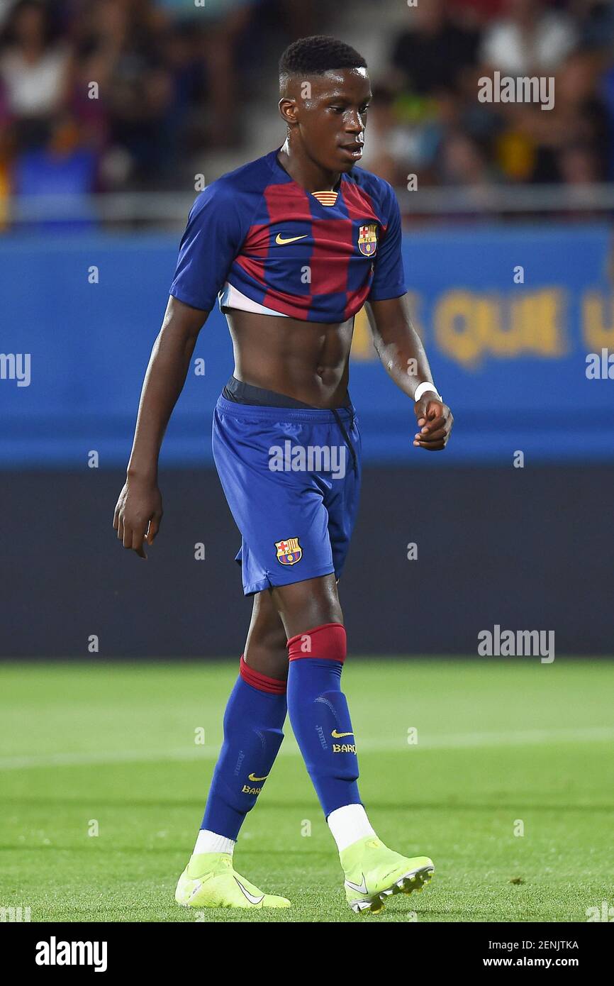 Ilaix Moriba of FC Barcelona U19 during the Johan Cruyff stadium opening on  August 27 in Sant Joan Despi, Barcelona, Spain. (Photo by pressinphoto/Sipa  USA Stock Photo - Alamy