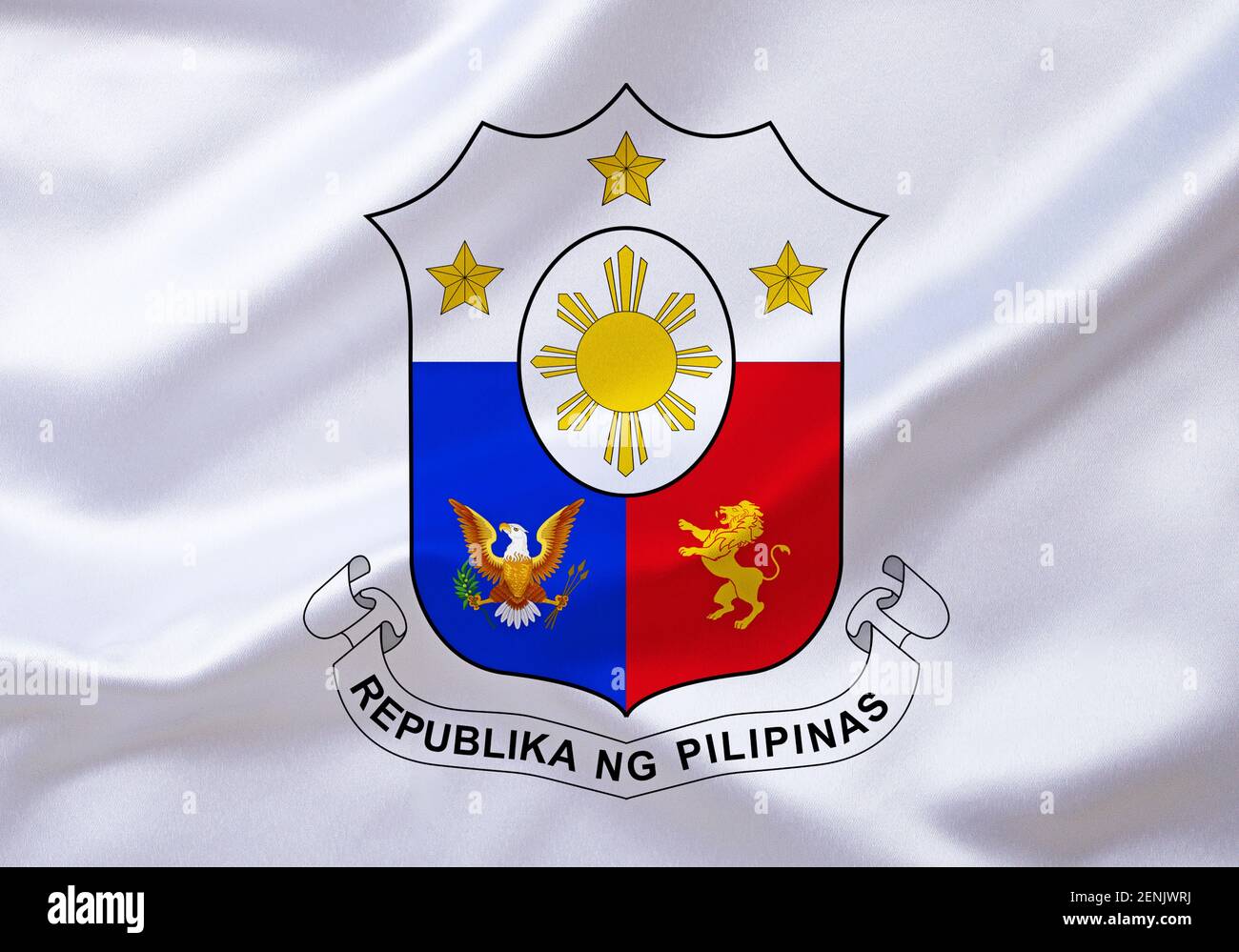Das Wappen von den Philippinen, Land in Asien, Westpazifik, Republik, Stock Photo
