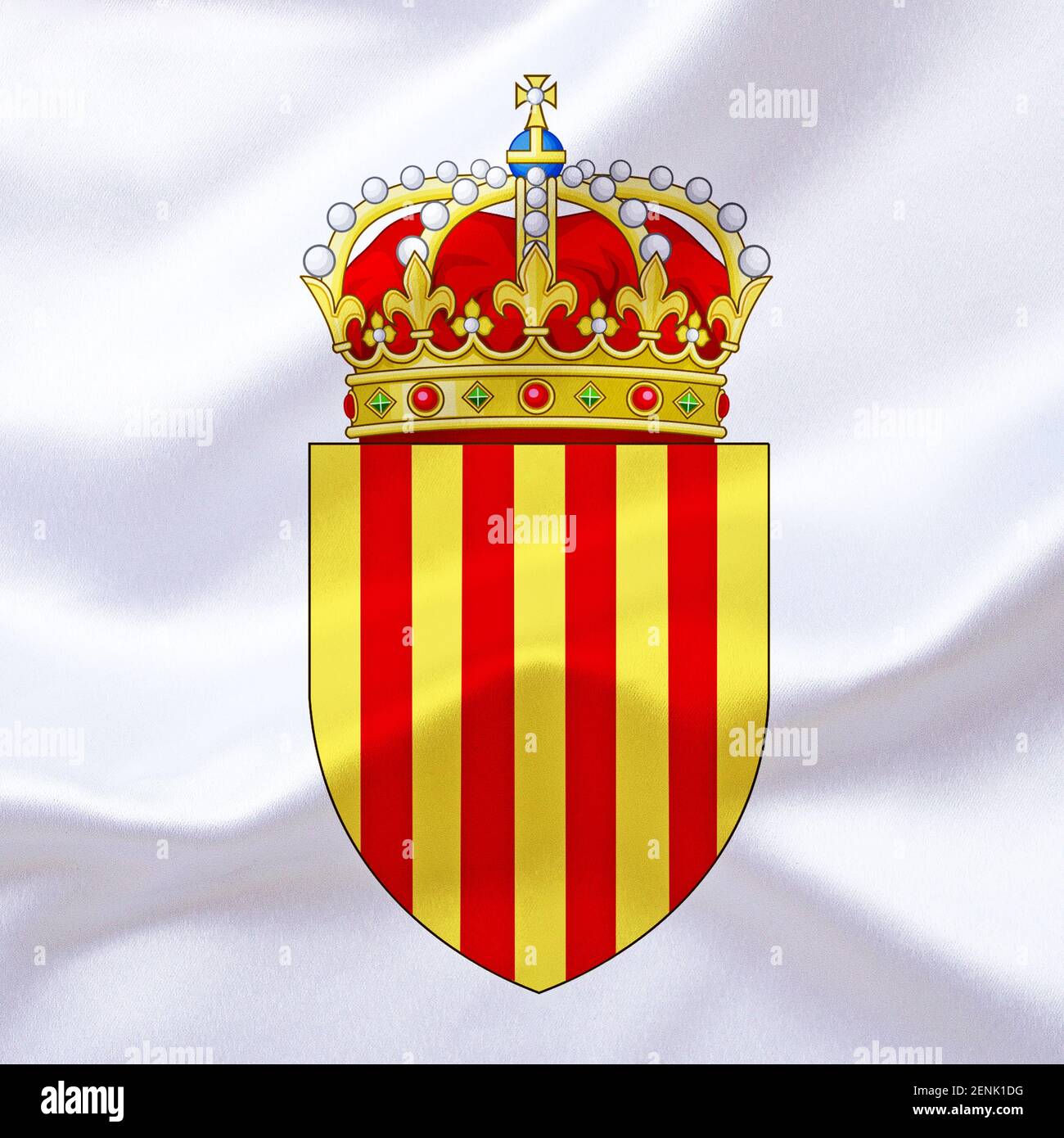 Das Wappen von Katalonien, Spanien, Stock Photo