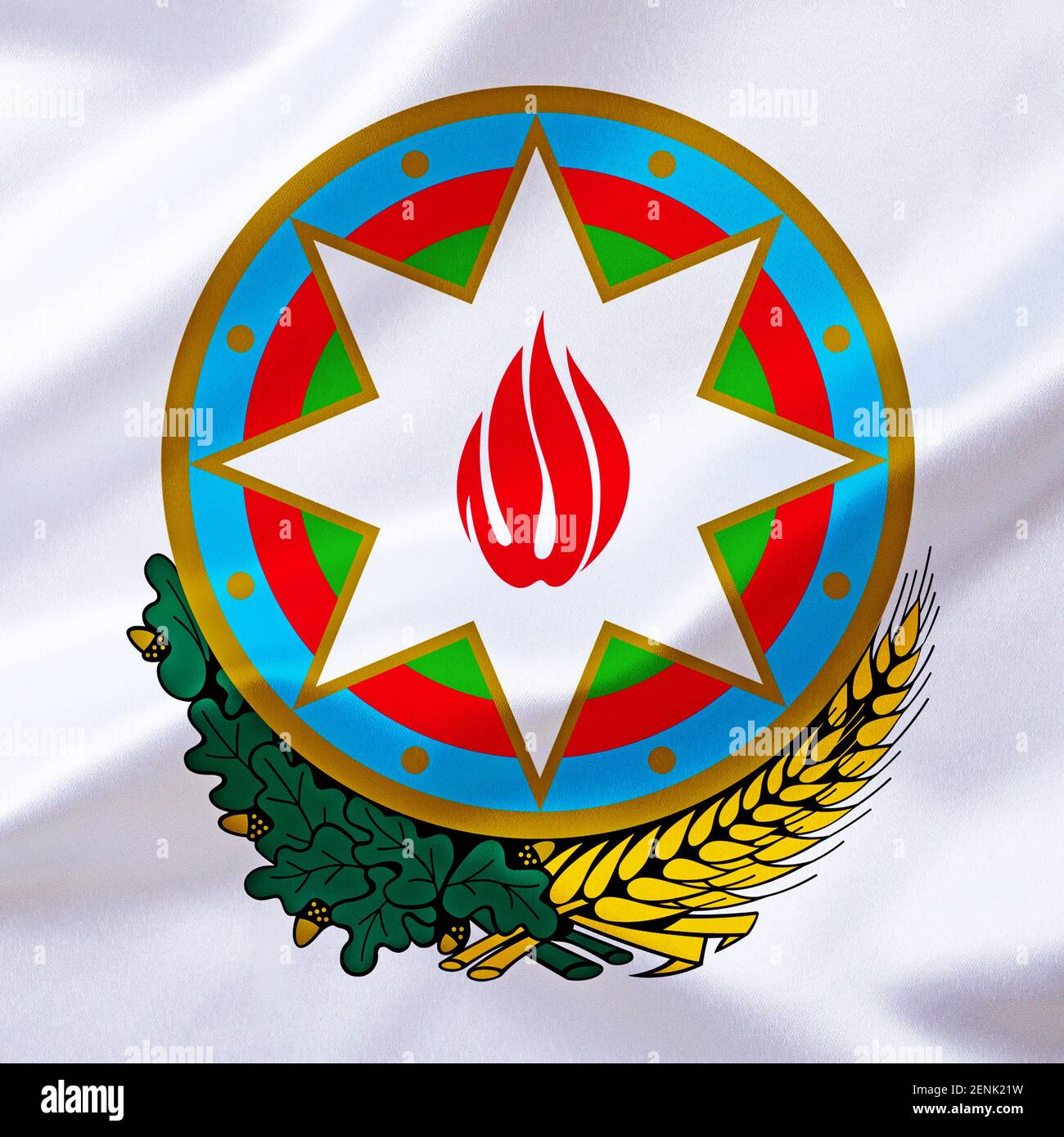 Das Wappen von Aserbaidschan Stock Photo