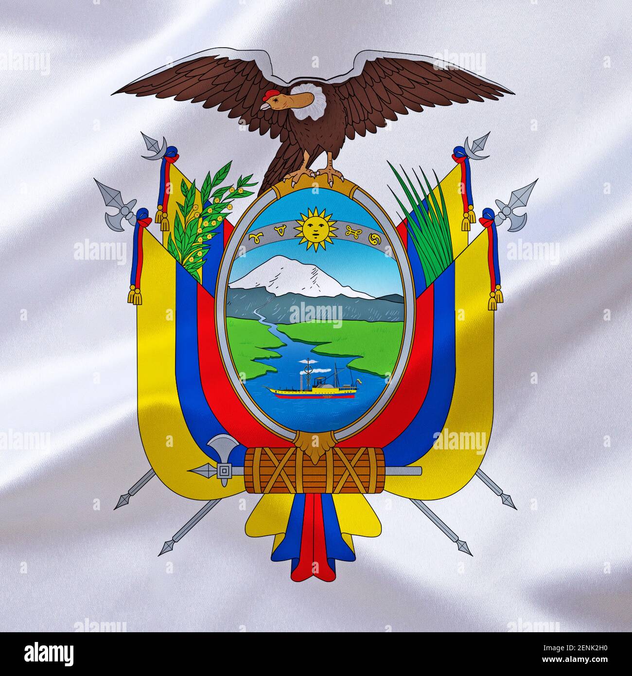 Das Wappen von Ecuador, Südamerika, Stock Photo