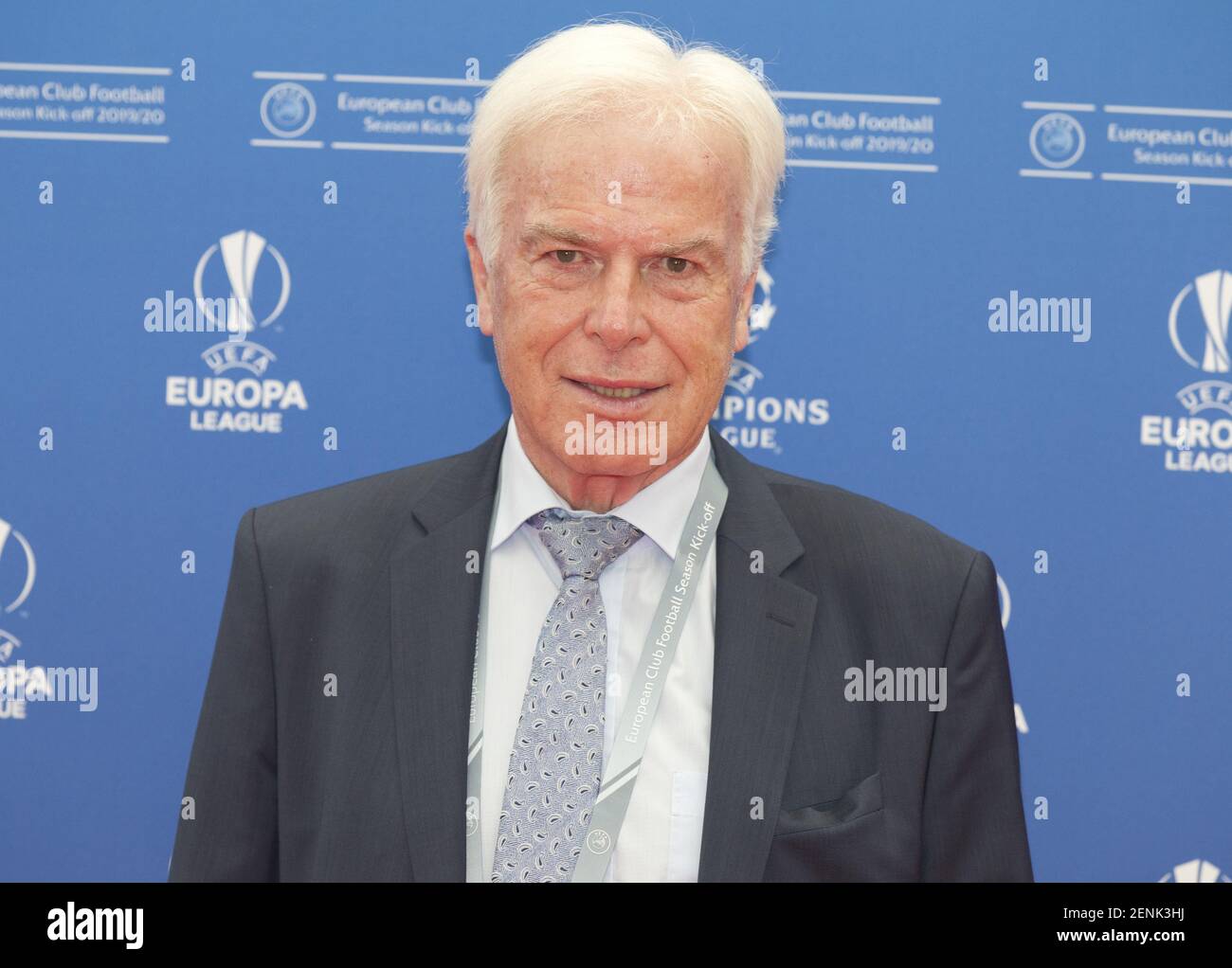 Monaco, Monte Carlo - August 29, 2019: UEFA Champions League Group Stage Draw and Player of the Year Awards, Season Kick Off 2019-2020 with Journalist Rainer Holzschuh. (Photo by Mandoga Media/Sipa USA) Stock Photo