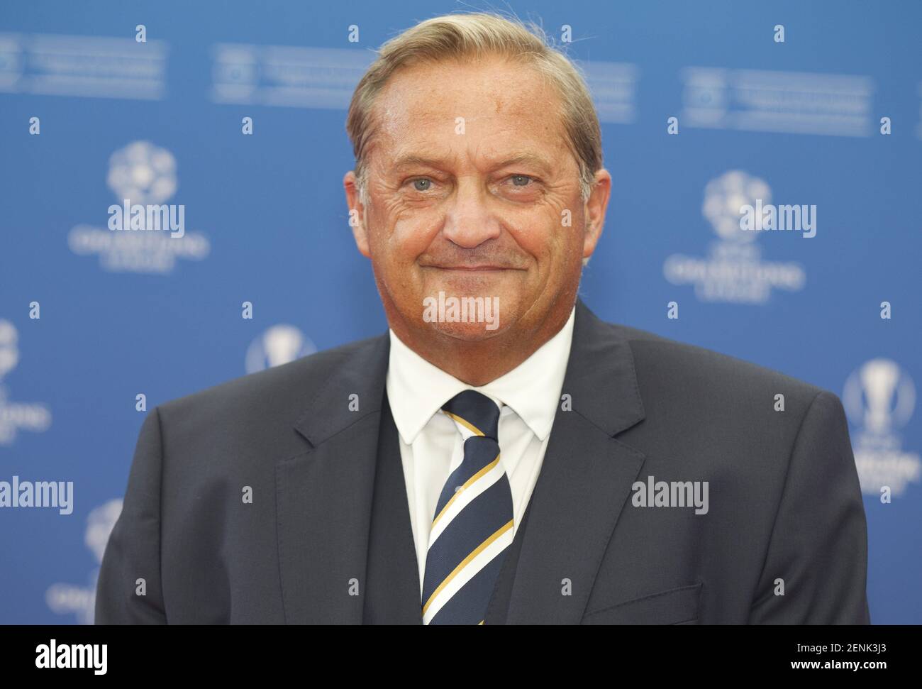 Monaco, Monte Carlo - August 29, 2019: UEFA Champions League Group Stage Draw and Player of the Year Awards, Season Kick Off 2019-2020 with Gary Mabbutt from Tottenham Hotspur Stock Photo