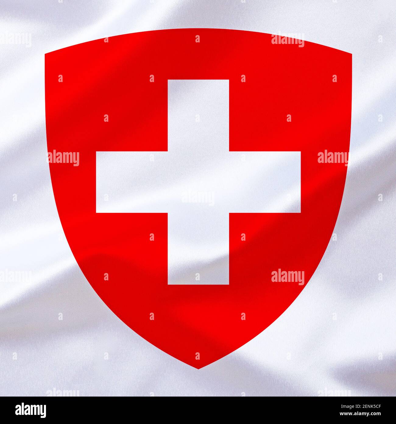 Das Wappen von der Schweiz, Land in Europa, Stock Photo