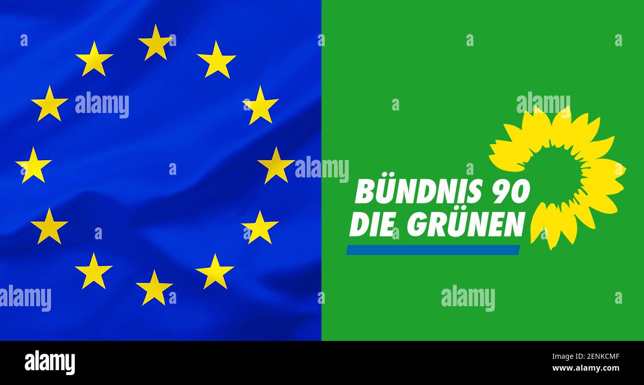 Europawahl, Eurostern, Eu, Partei, Parteien, Wahl, Wähler, Logo, Bündnis 90 / Die Grünen Stock Photo