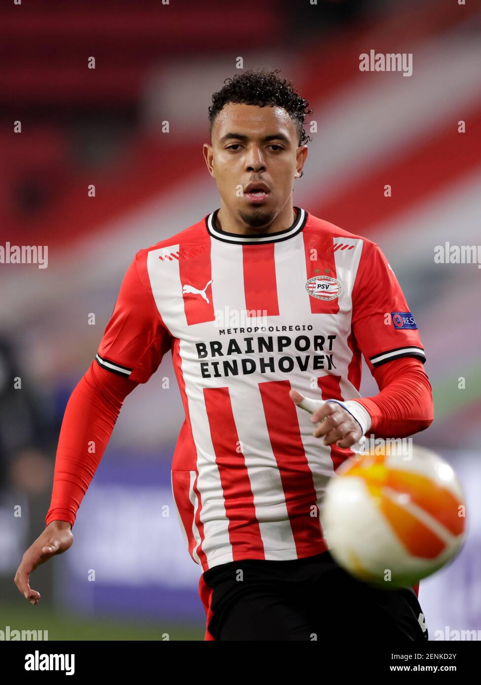 EINDHOVEN, NETHERLANDS - FEBRUARY 25: Donyell Malen of PSV during the UEFA  Europa League match between PSV and Olympiacos at PSV Stadion on February 2  Stock Photo - Alamy