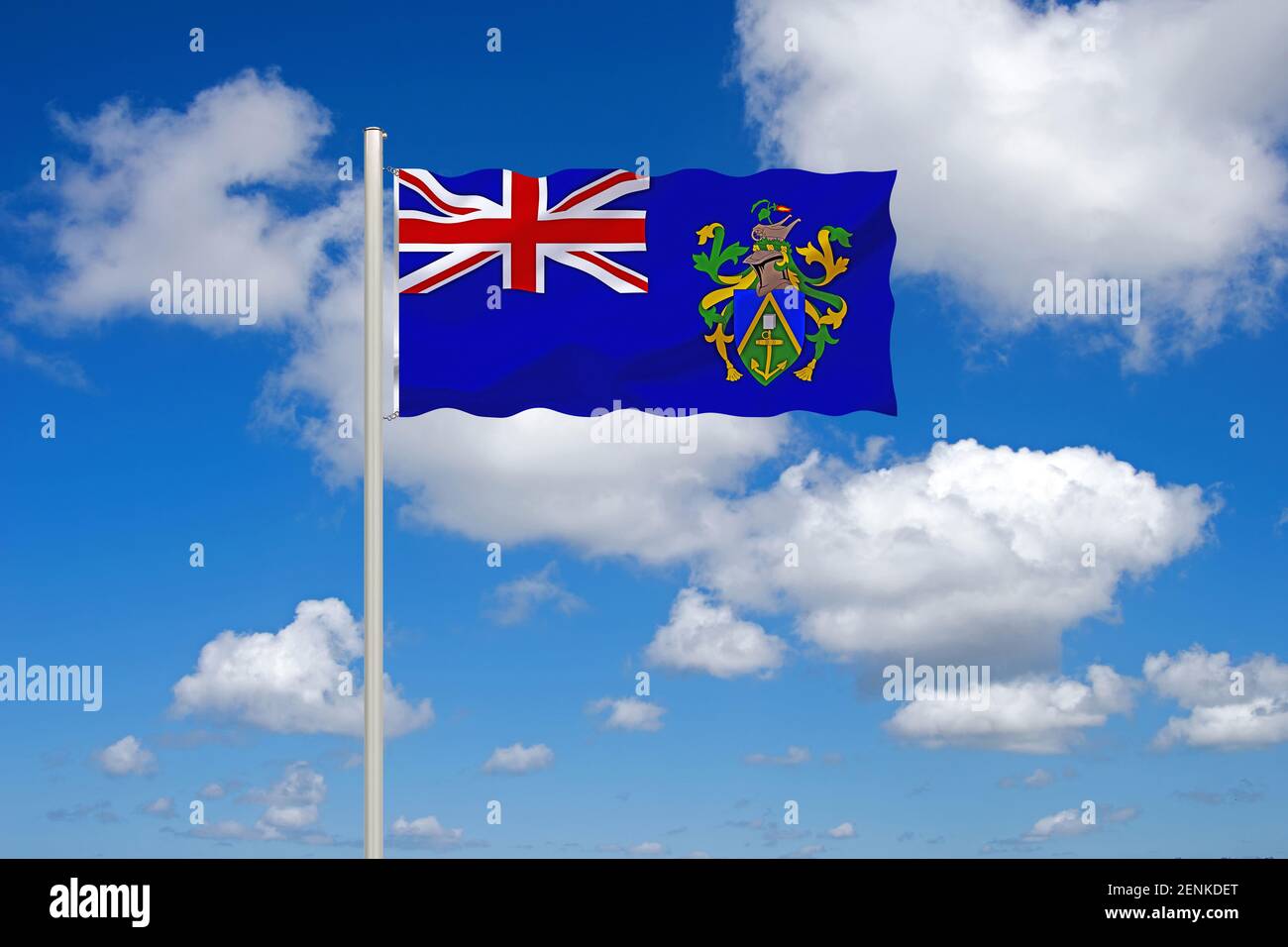 Die Flagge von den Pitcairn-Inseln, GB, Grossbritannien, Stock Photo