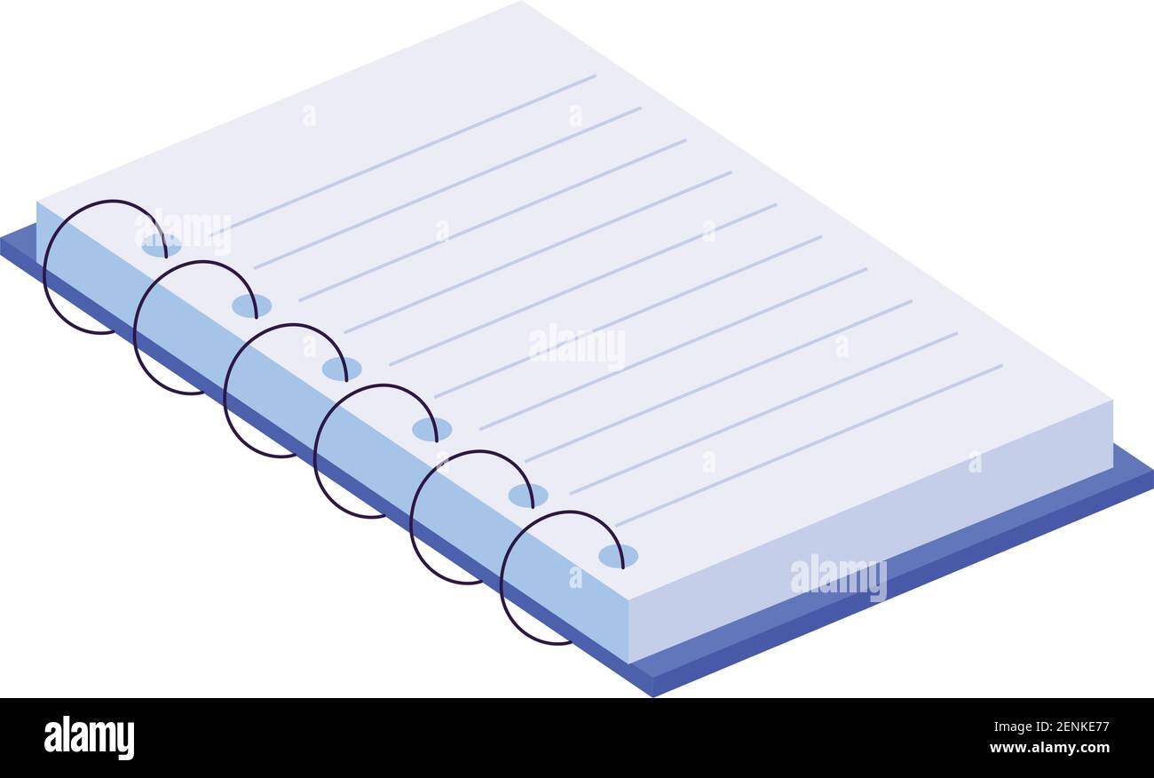 note book supply isometric icon Stock Vector