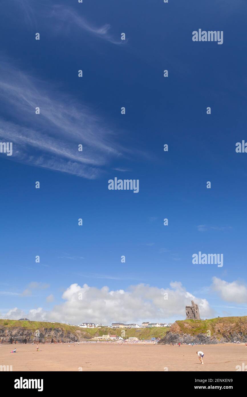 Ballybunion castle, County Kerry on the Irish coast Stock Photo