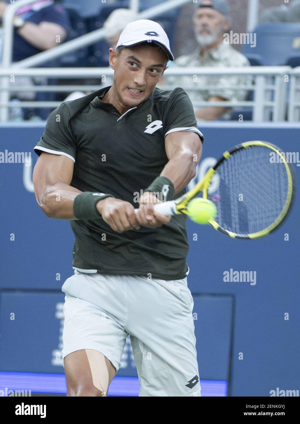 August 29, 2019: Antoine Hoang (FRA) loses to Nick Kyrgios (AUS) 6-4, 6-2,  at the US Open being played at Billie Jean King National Tennis Center in  Flushing, Queens, NY. © Jo