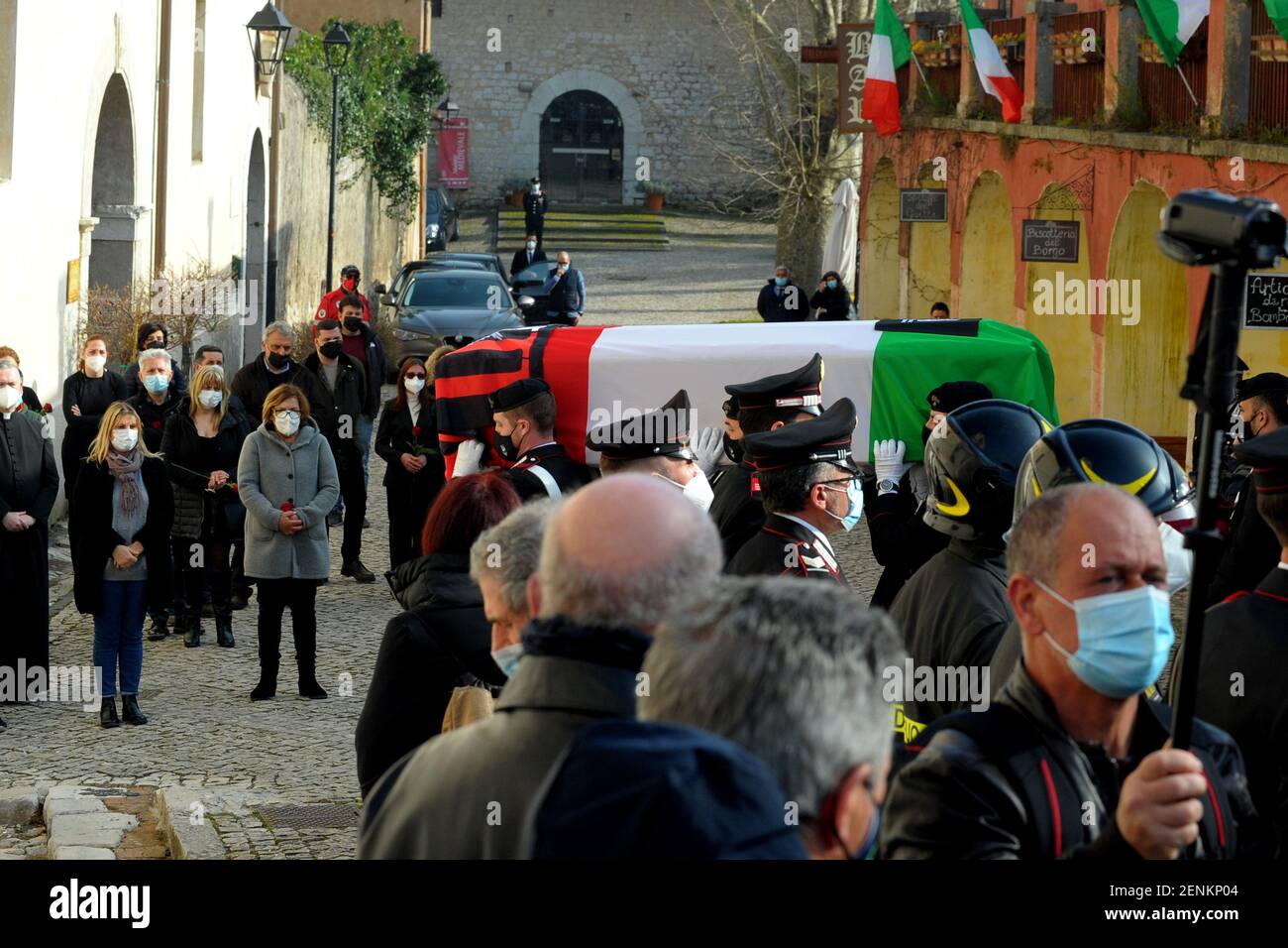 Fossanova Abbey Lt 25 02 2021 Funeral Vittorio Iacovacci Carabiniere Killed In Congo With Ambassador Attanasio Editorial Usage Only Stock Photo Alamy