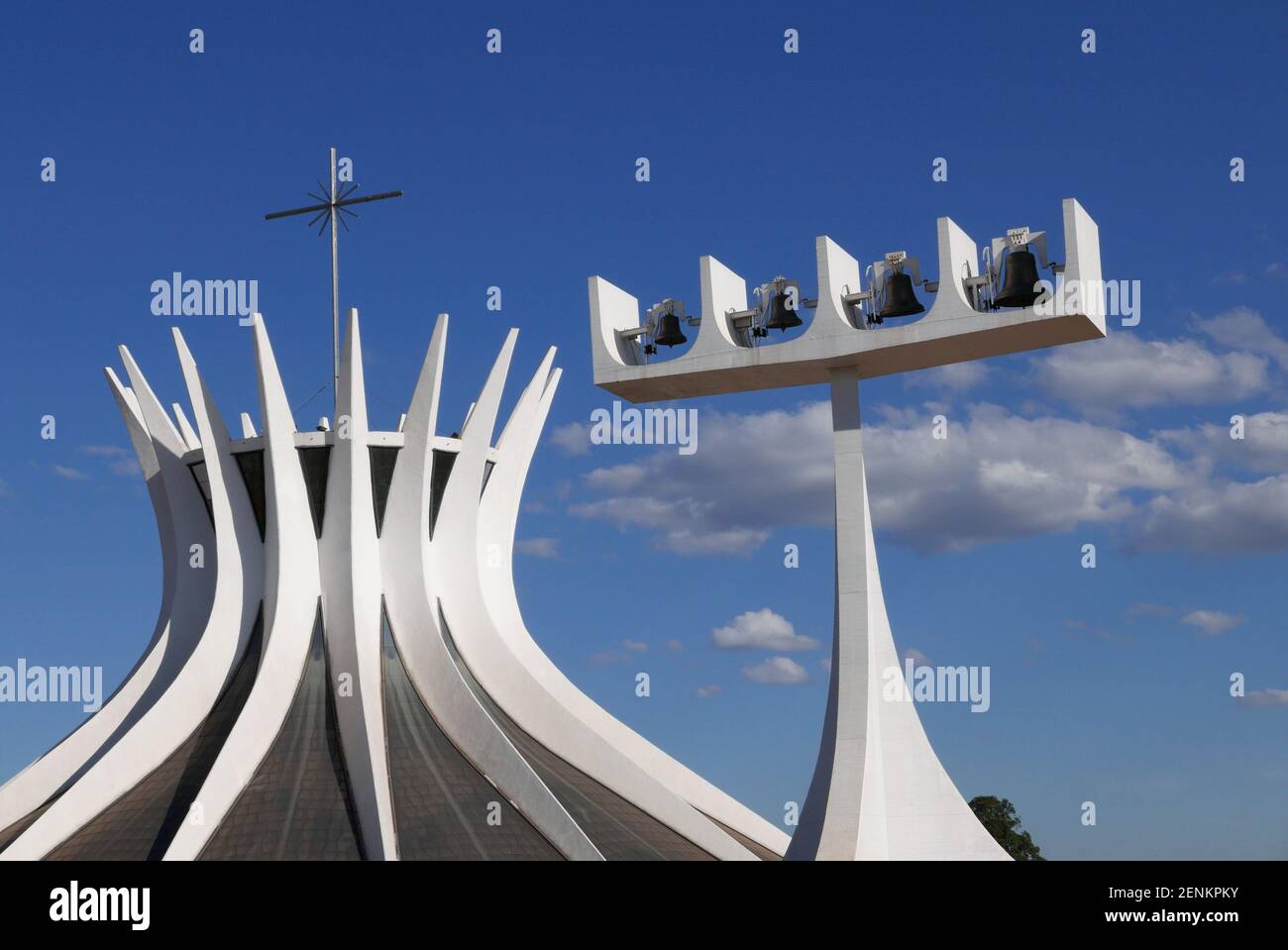 The Catedral Metropolitano Nossa Senhora Apericida in Brasilia Brazil Stock Photo