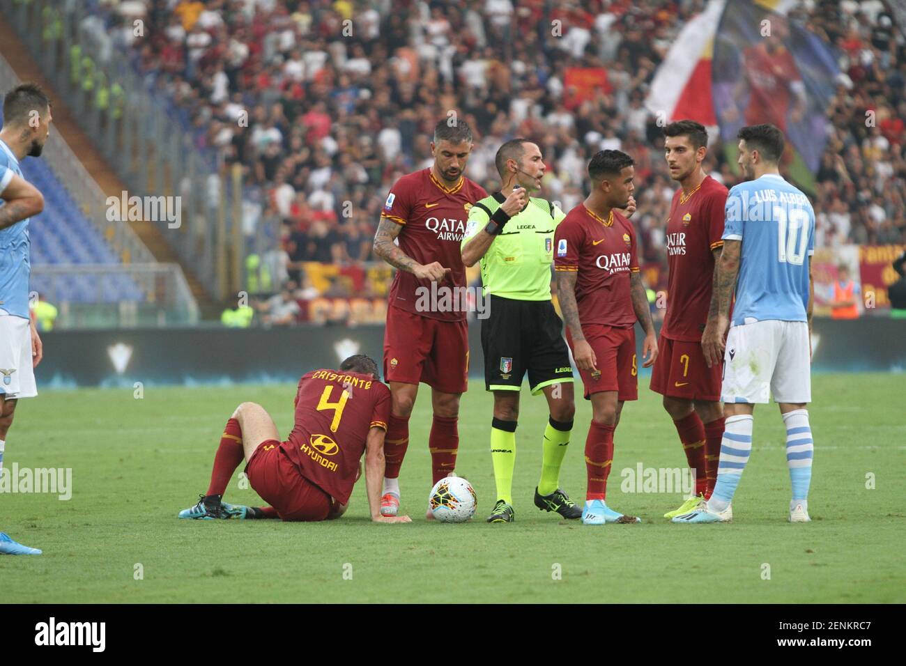 Lazio and Roma draw 1-1 in the "Derby della Capitale" valid for the second  day of the Serie A championship. (Photo by Paolo Pizzi/Pacific Press/Sipa  USA Stock Photo - Alamy