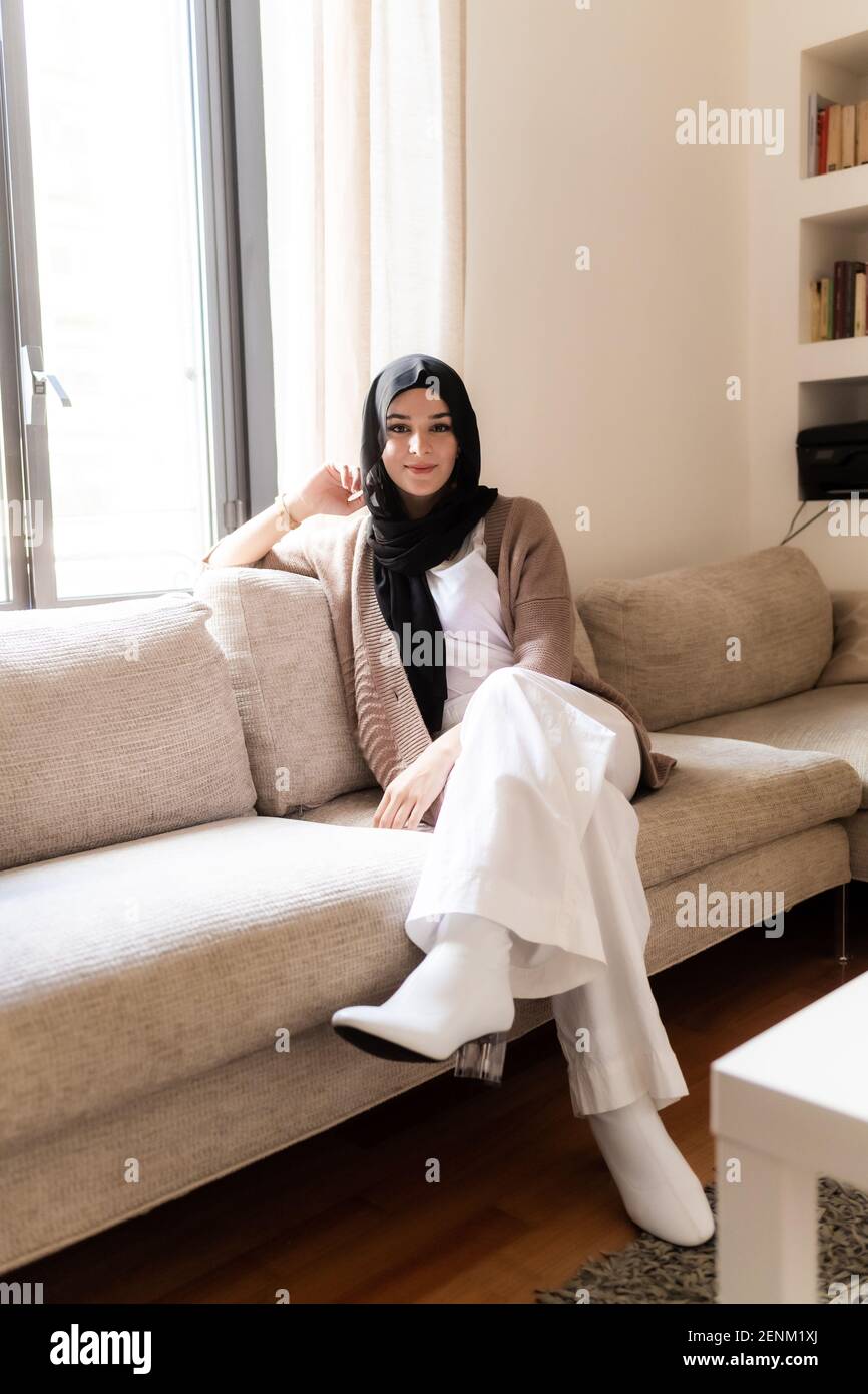 Calm young muslim woman hi-res stock photography and images - Alamy