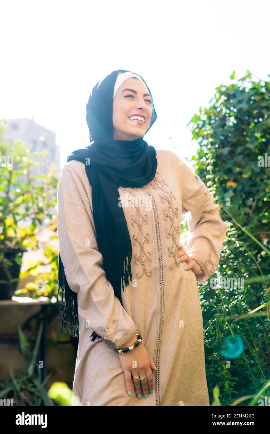 Hijab young happy hi-res stock photography and images - Alamy