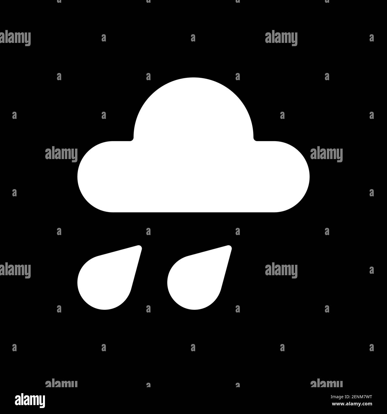 Weather forecast dark mode glyph icon Stock Vector