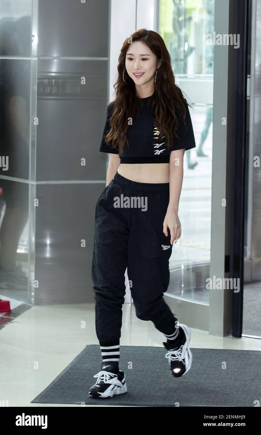 6 September 2019 - Seoul, South Korea : South Korean actress and singer Cho  Seung-hee, member of K-Pop girl group DIA, attend a photocall for the  sneakers brand Reebok Interval lauching event