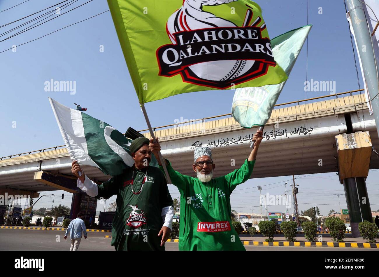 Cricket lovers are showing their zeal, who come to watch the Pakistan Super League (PSL-VI) T20 match between Multan Sultans and Lahore Qalandars, at National Stadium in Karachi on Friday, February 26,