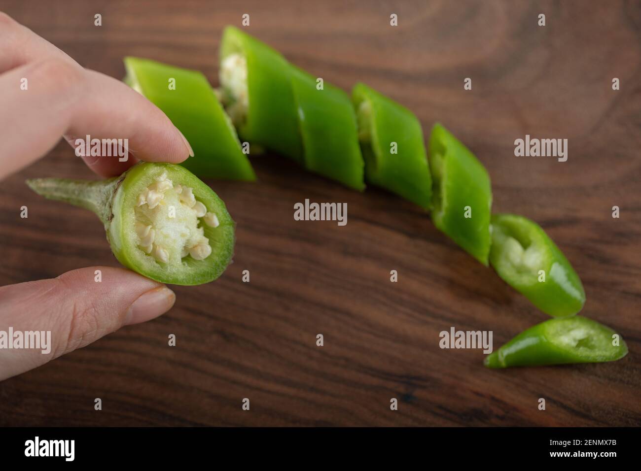 Green finger chilli hi-res stock photography and images - Alamy
