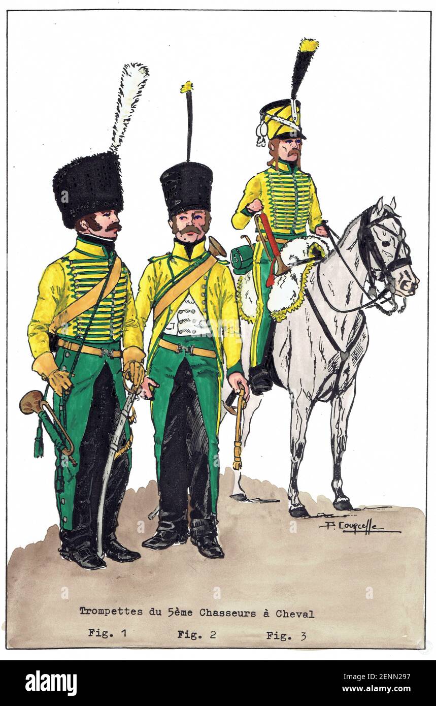 trompettes du 5e régiment de chasseurs à cheval Stock Photo - Alamy