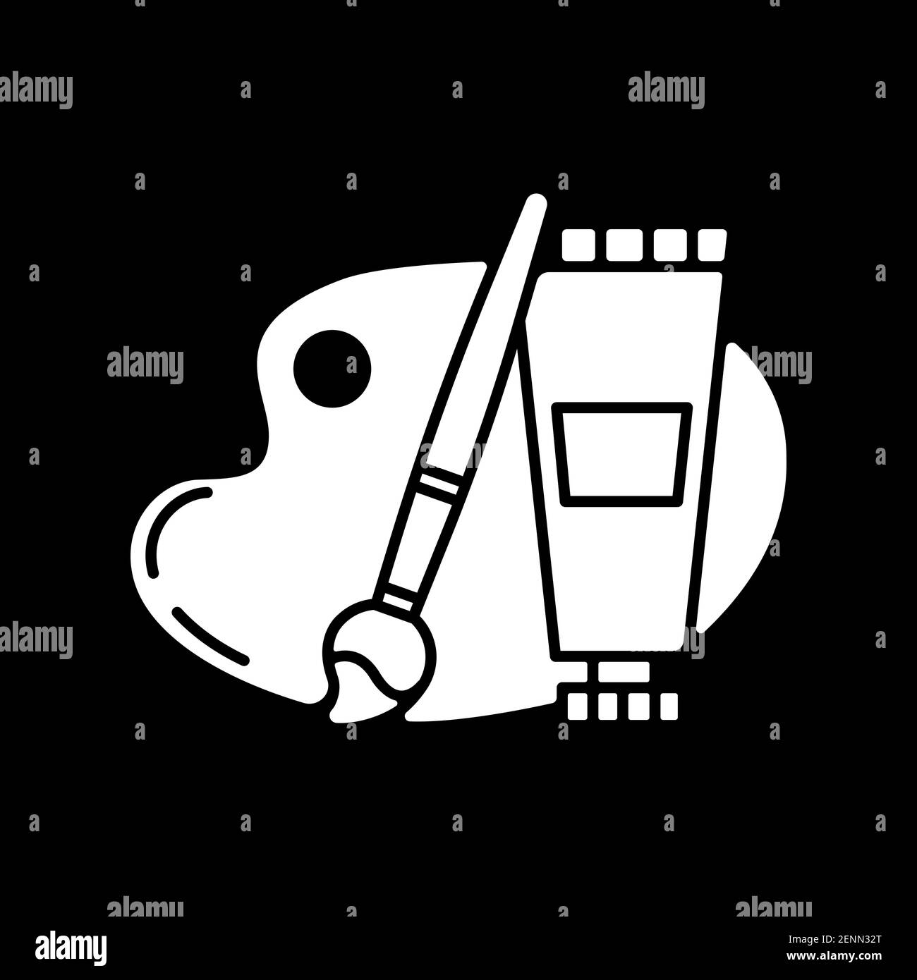 Arts and craft dark mode glyph icon Stock Vector Image & Art - Alamy