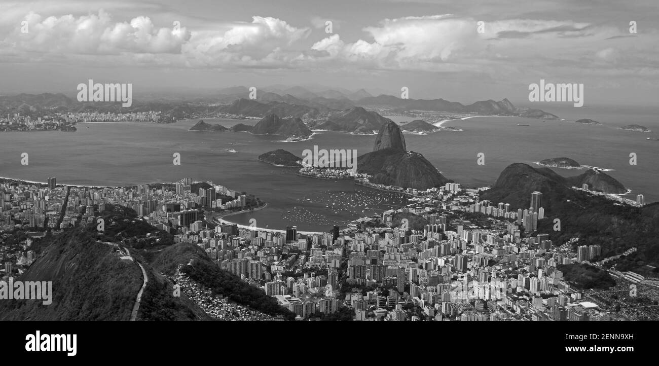 Rio De Janeiro In Black and White Stock Photo