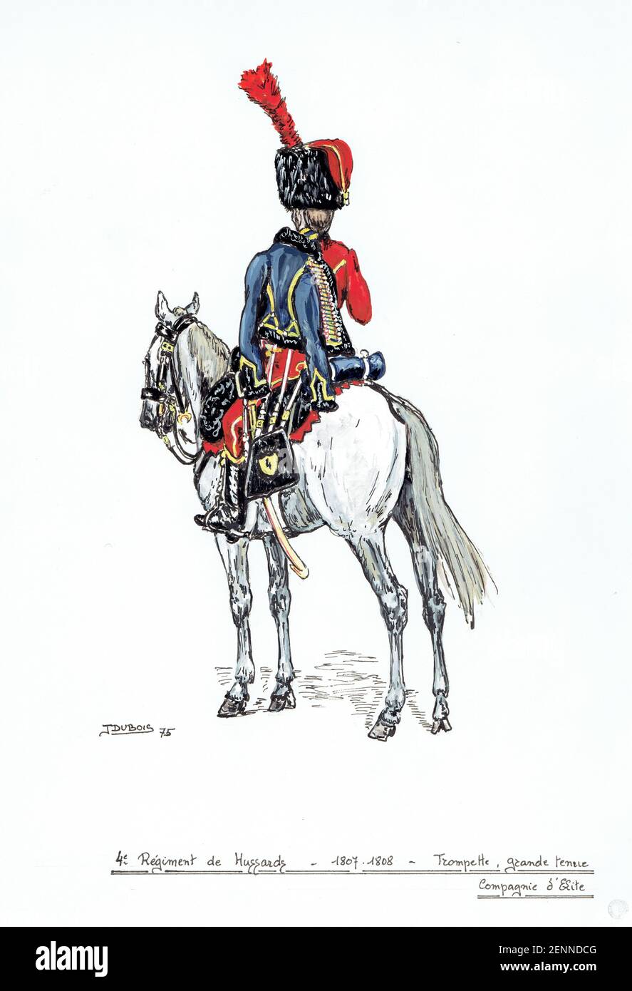 trompette du 4e régiment de hussards 1807 - 1808 Stock Photo - Alamy