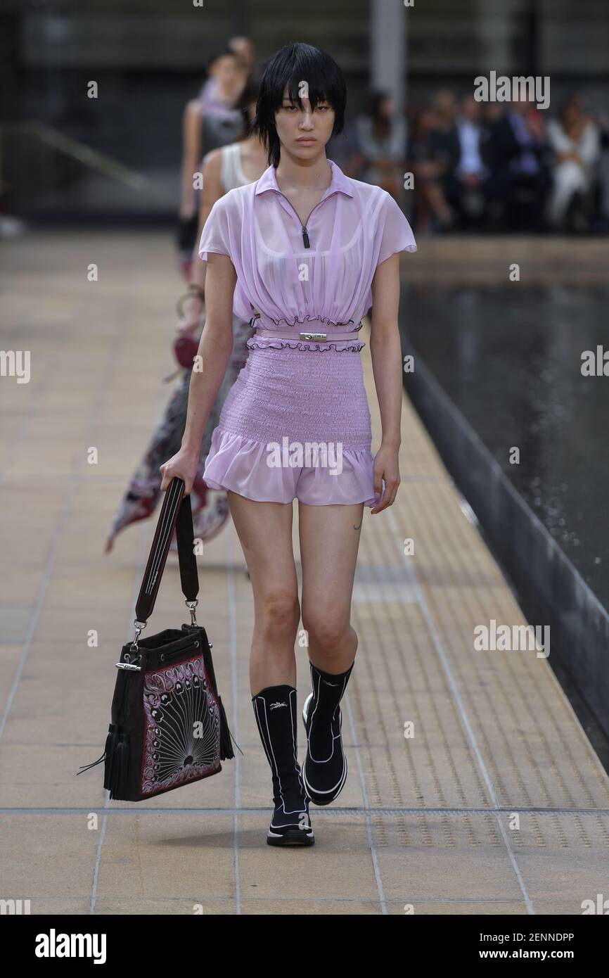 Model Sora Choi walking on the runway during the Khaite Fashion Show during  New York Fashion Week Womenswear Spring / Summer 2020 held in New York, NY  on September 7, 2019. (Photo